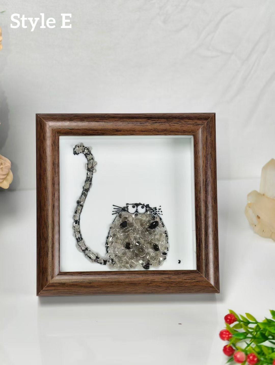 Natural Crystal Chips Painting Photo Frame