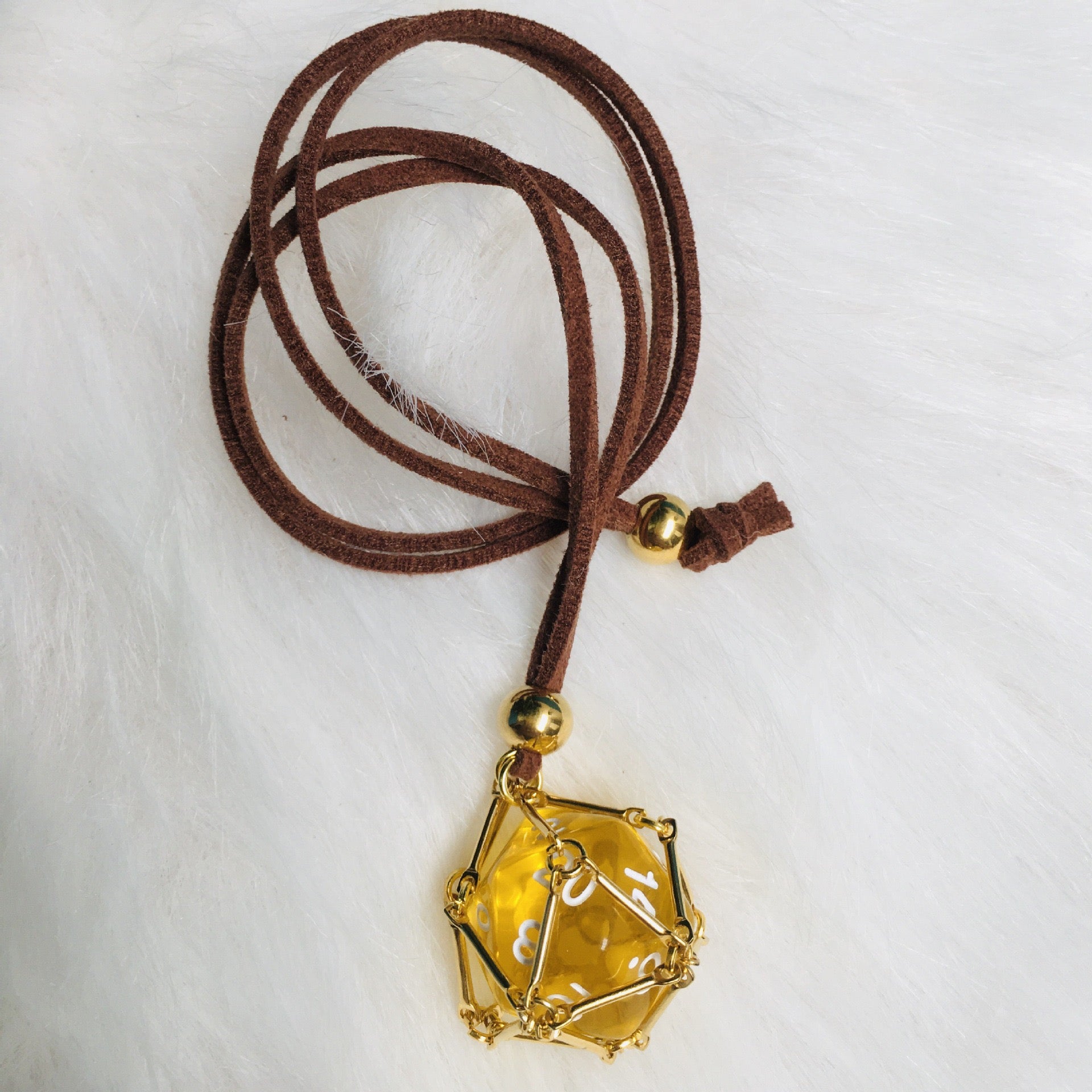 Dice Net Holder Stainless Steel Necklace