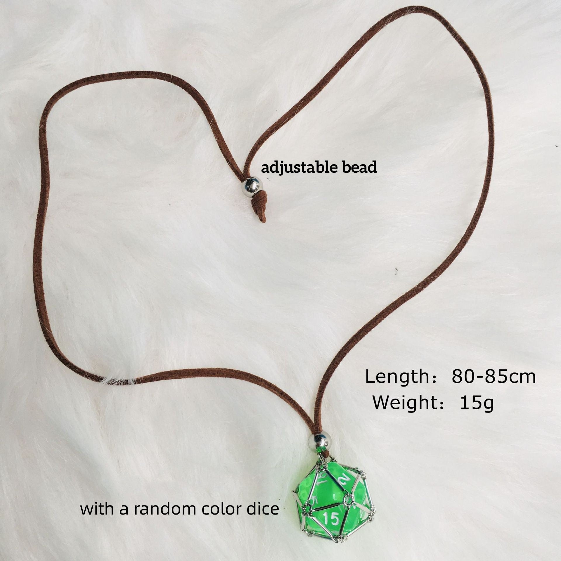 Dice Net Holder Stainless Steel Necklace