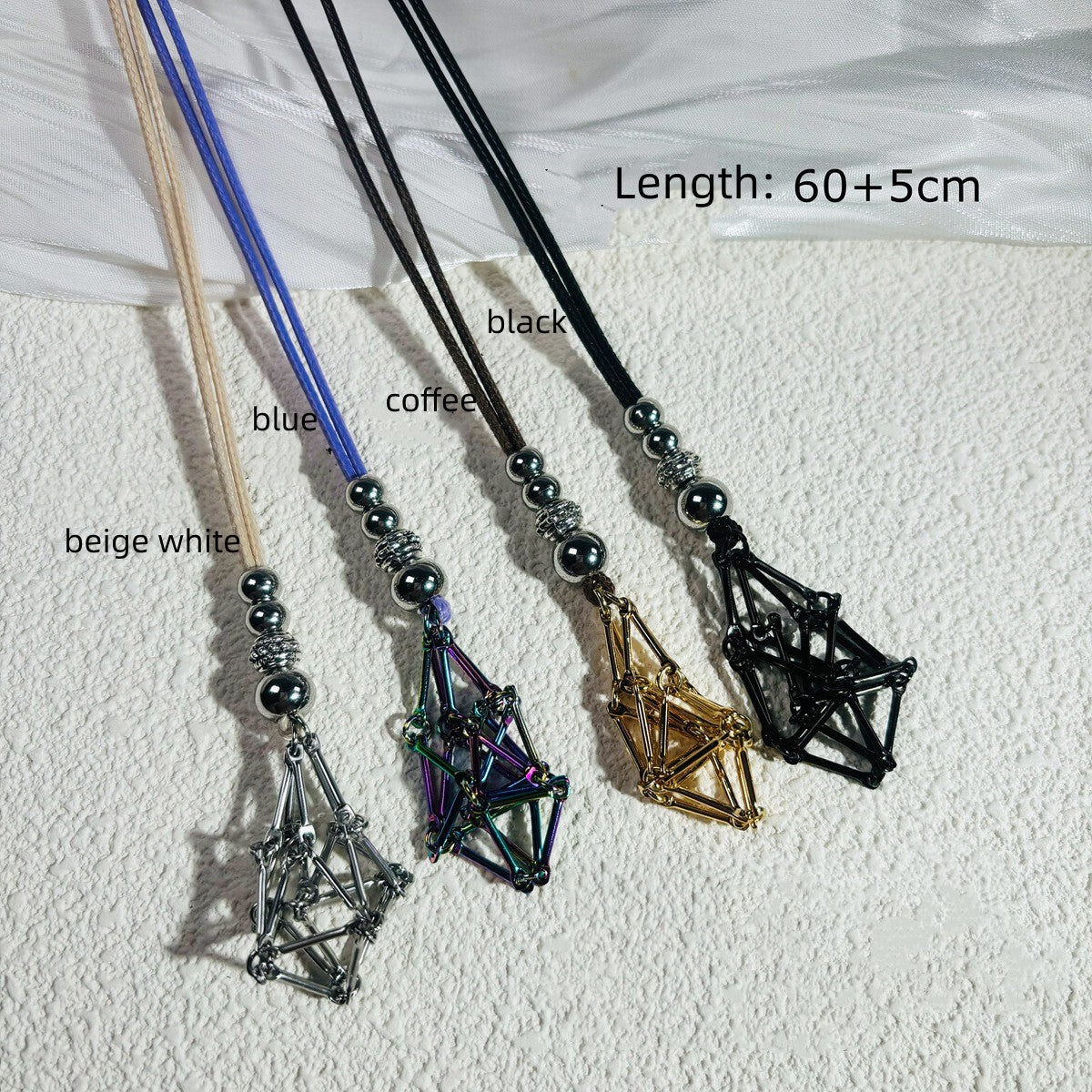 Dice Net Holder Stainless Steel Necklace