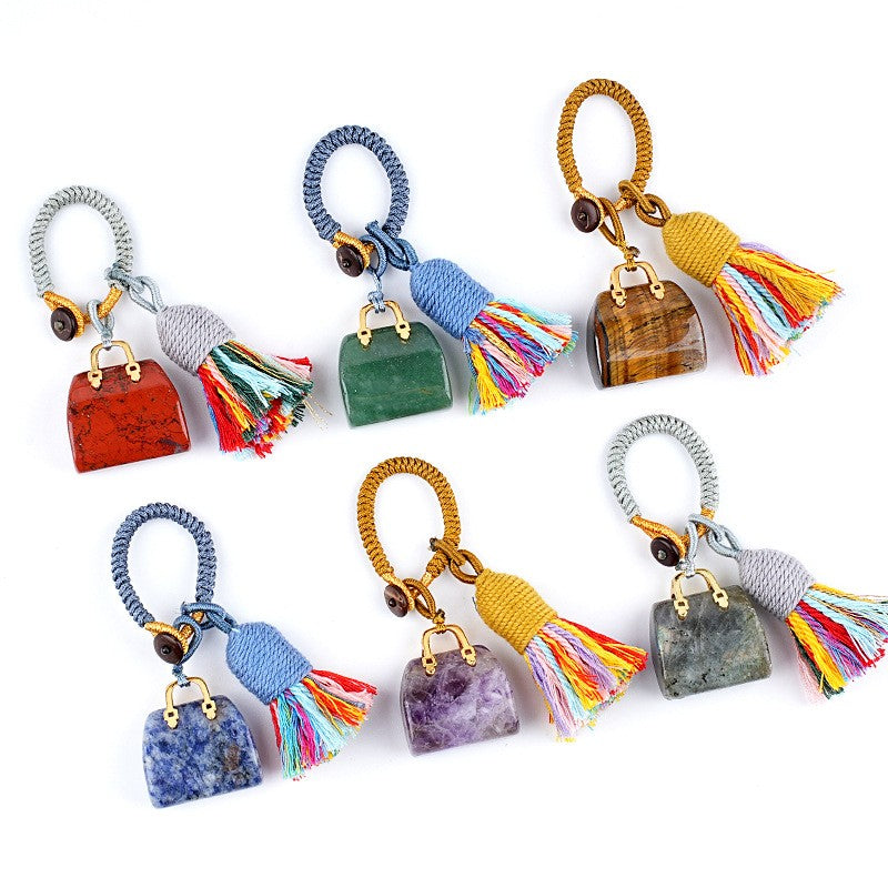 Mini Bag Key Chains Bag Chains with Tassel Car Hanging