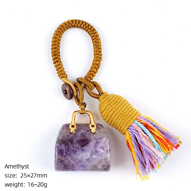 Mini Bag Key Chains Bag Chains with Tassel Car Hanging