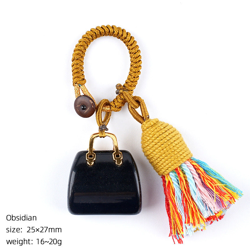 Mini Bag Key Chains Bag Chains with Tassel Car Hanging
