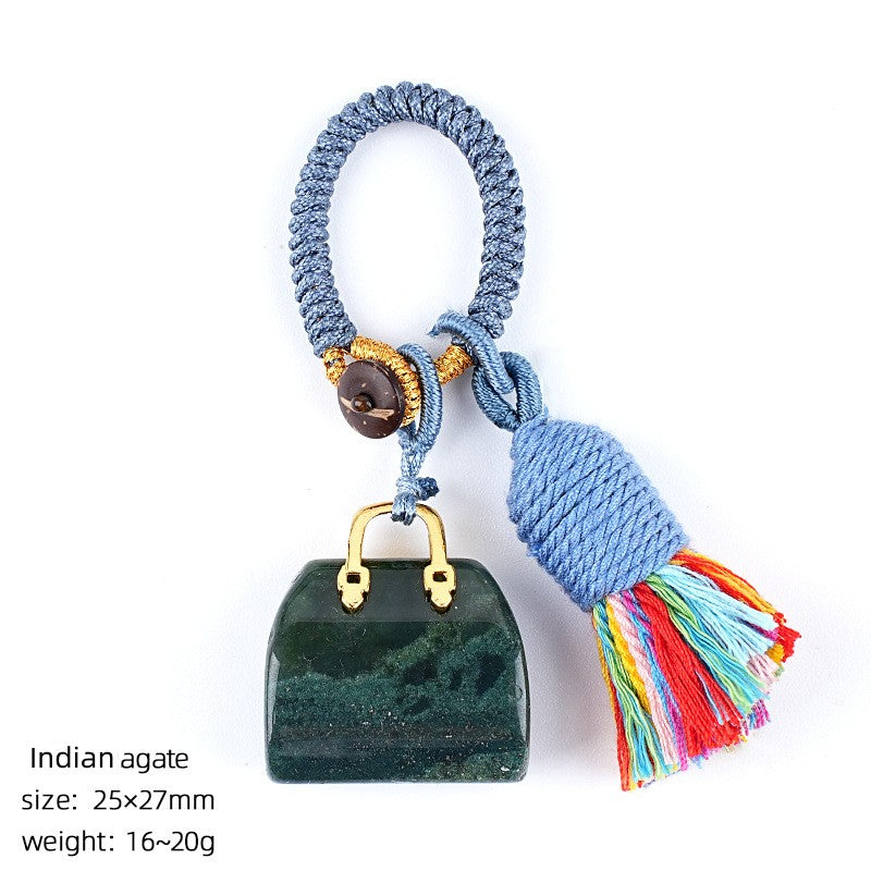 Mini Bag Key Chains Bag Chains with Tassel Car Hanging