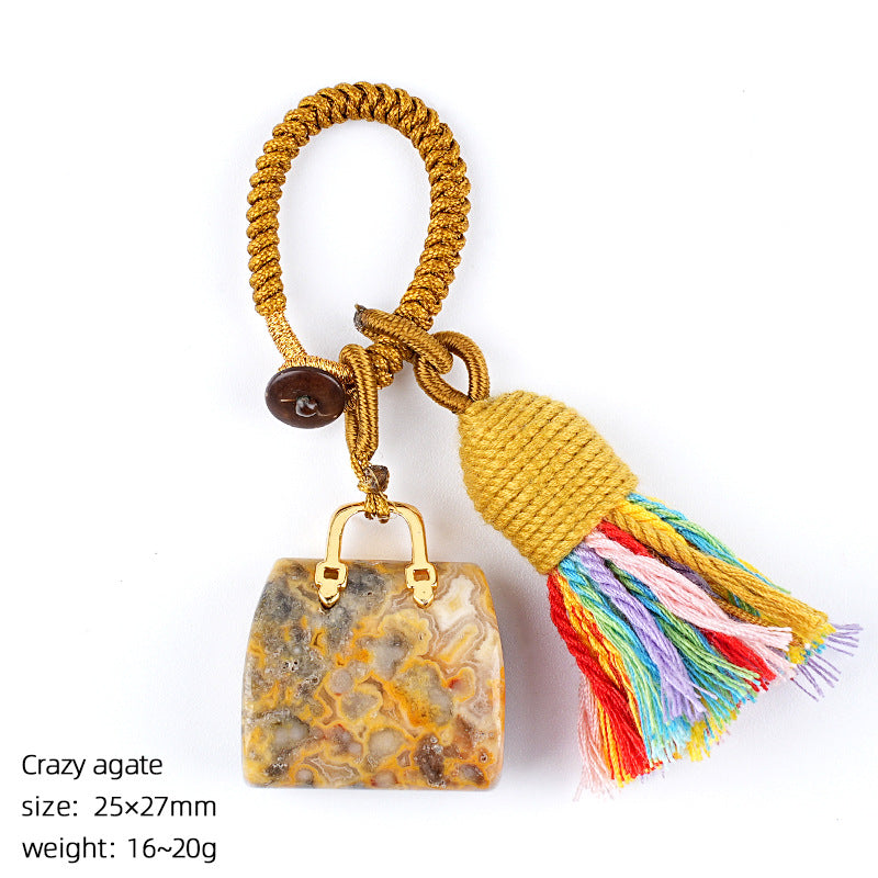 Mini Bag Key Chains Bag Chains with Tassel Car Hanging