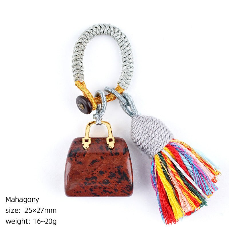 Mini Bag Key Chains Bag Chains with Tassel Car Hanging