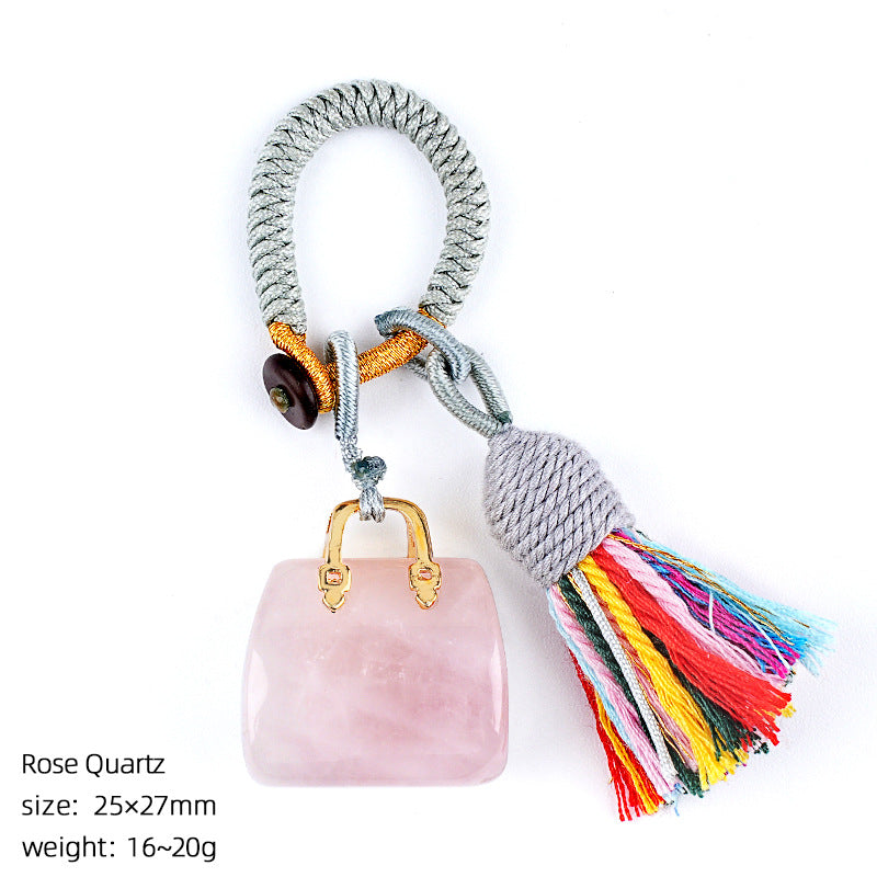 Mini Bag Key Chains Bag Chains with Tassel Car Hanging