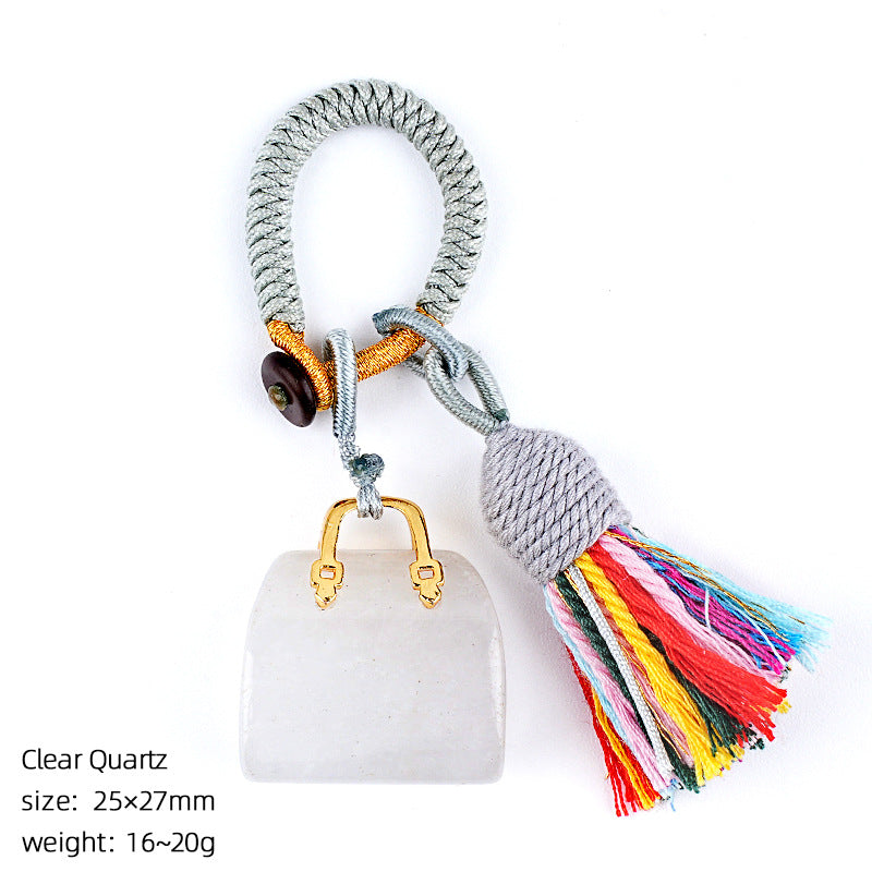Mini Bag Key Chains Bag Chains with Tassel Car Hanging