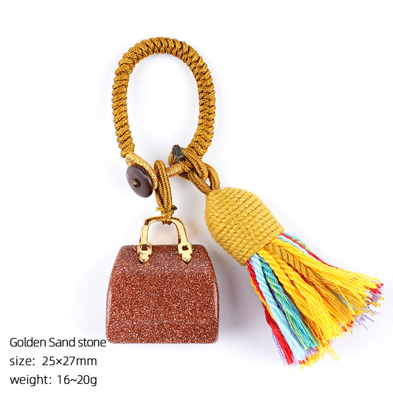 Mini Bag Key Chains Bag Chains with Tassel Car Hanging