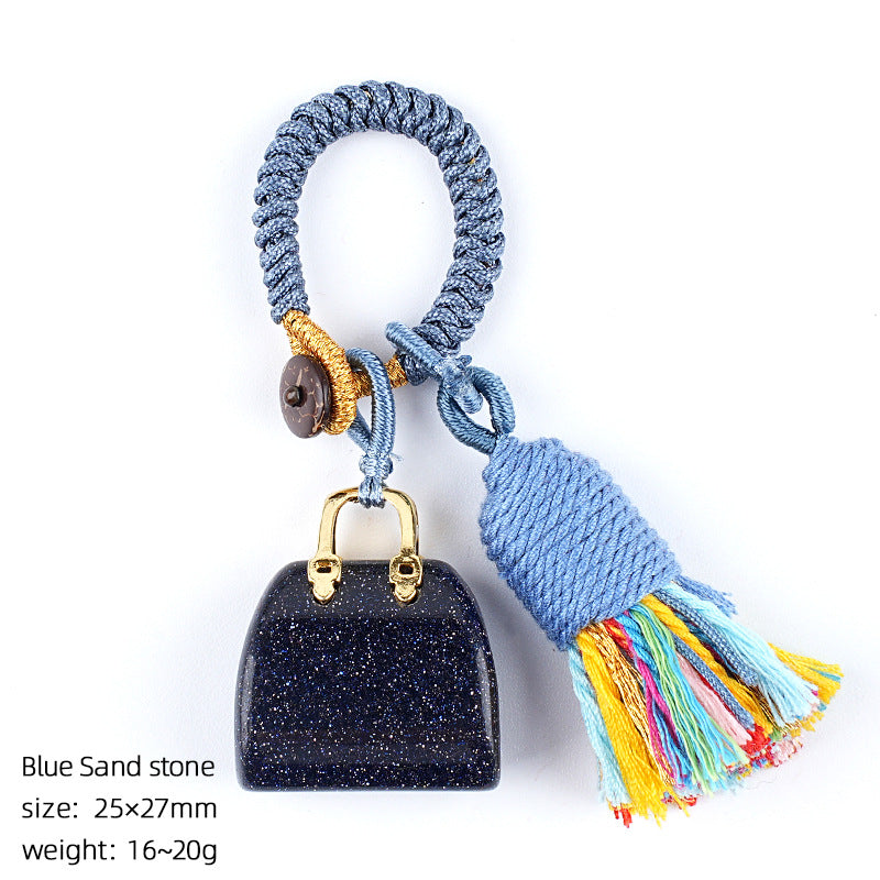 Mini Bag Key Chains Bag Chains with Tassel Car Hanging