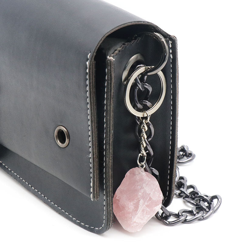 Raw Stone Keyring Keychain Bag Chain