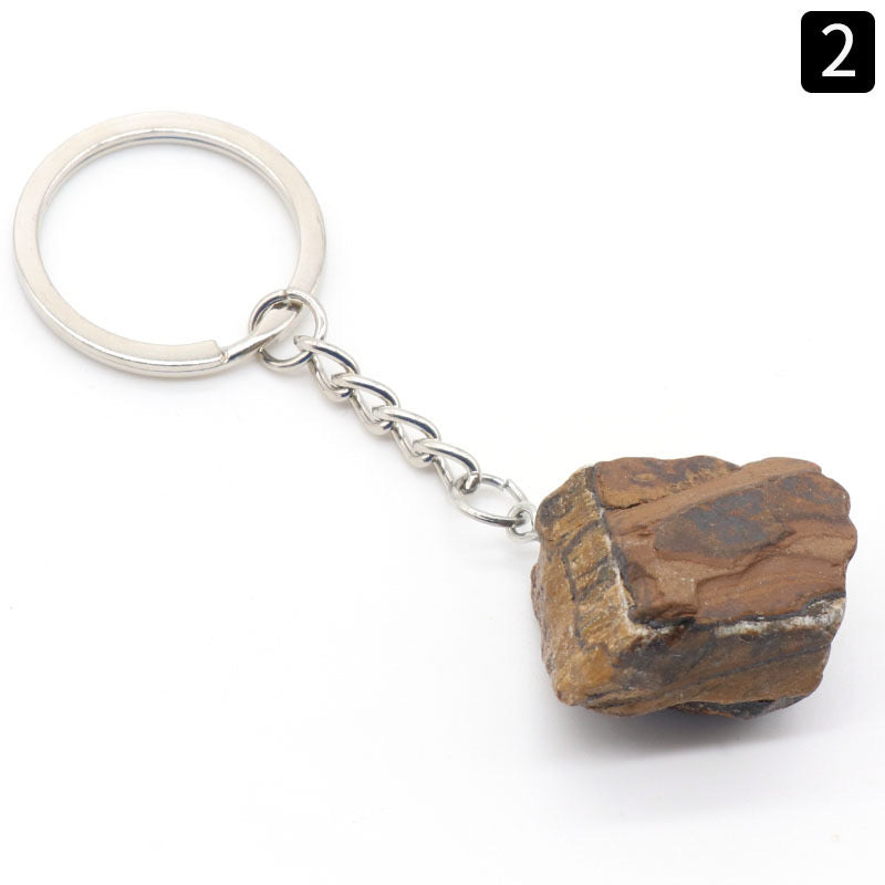Raw Stone Keyring Keychain Bag Chain