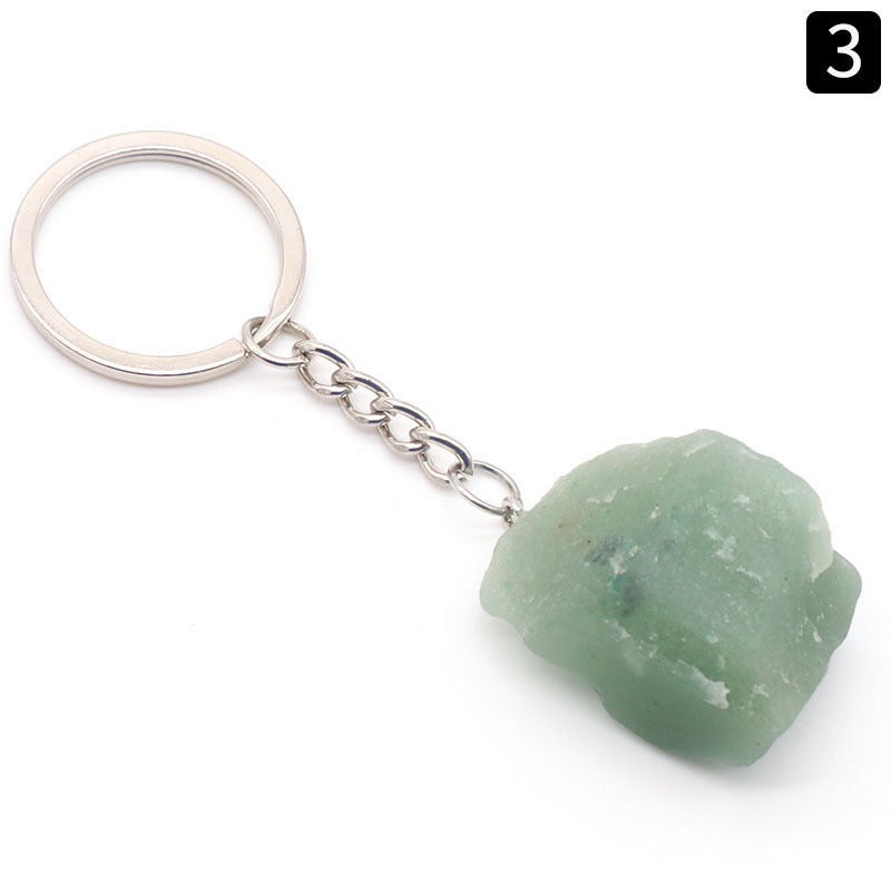 Raw Stone Keyring Keychain Bag Chain