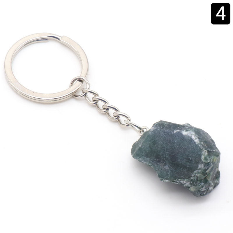 Raw Stone Keyring Keychain Bag Chain