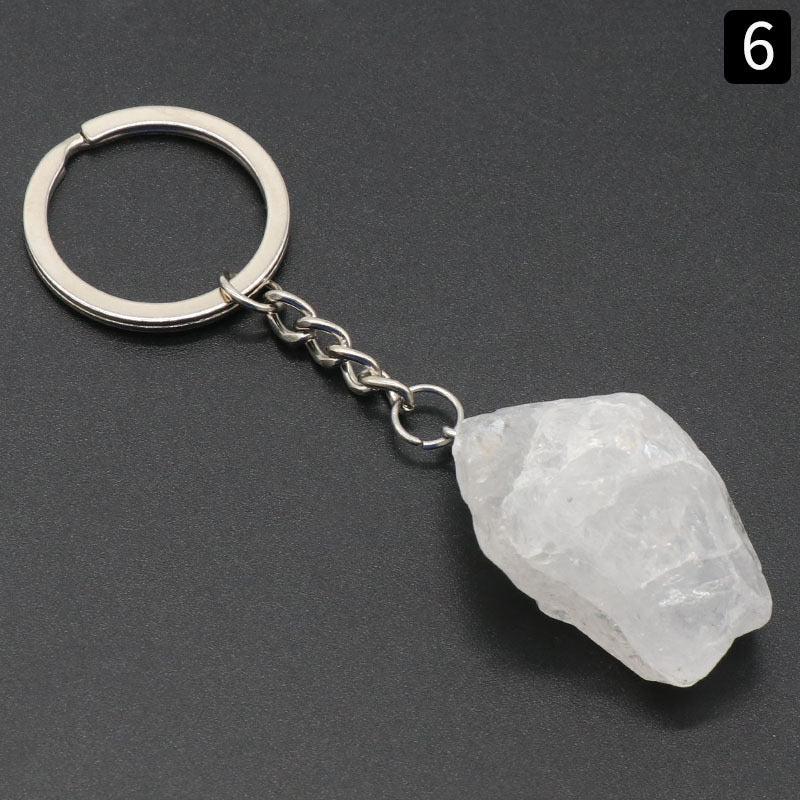 Raw Stone Keyring Keychain Bag Chain