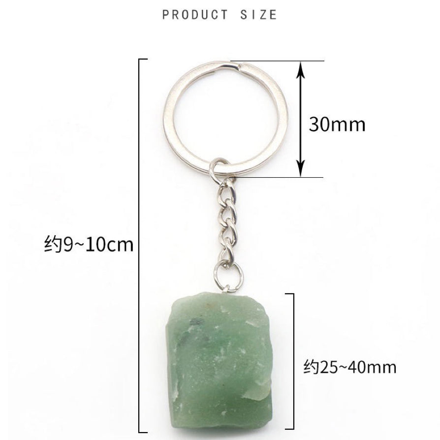 Raw Stone Keyring Keychain Bag Chain