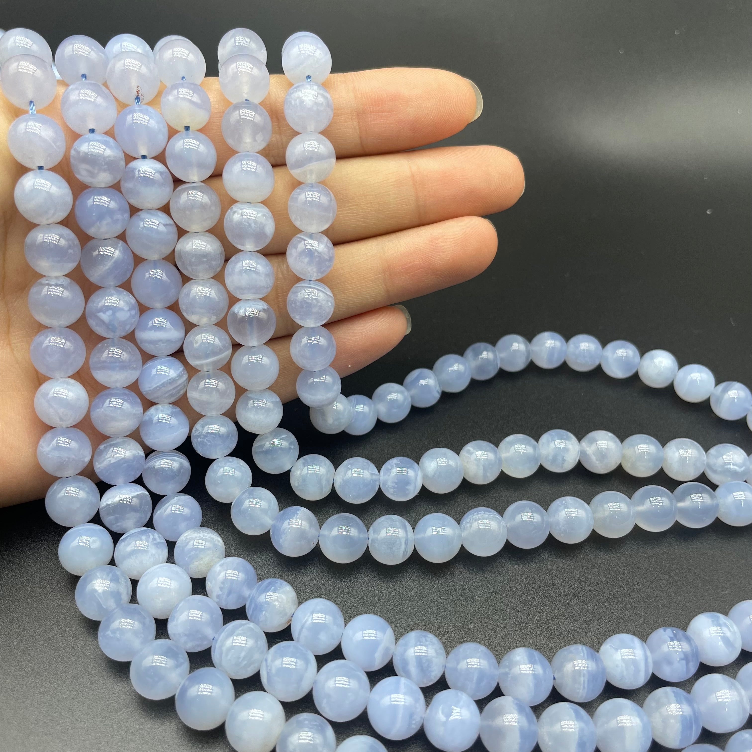 Blue Lace Agate Beads Strands