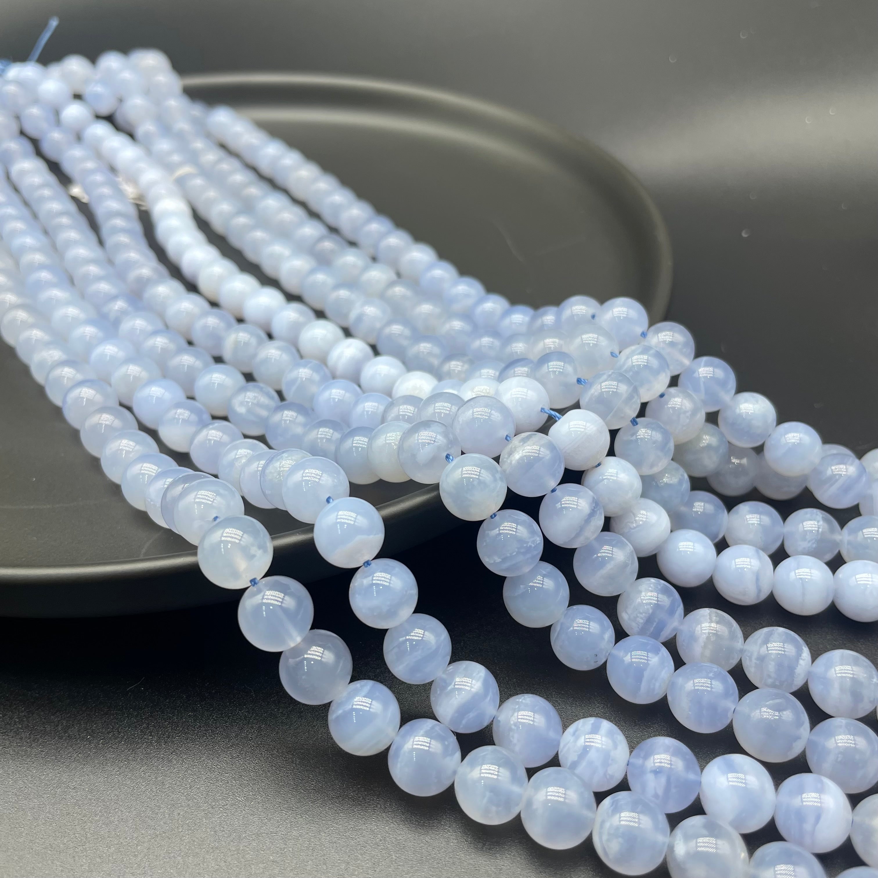 Blue Lace Agate Beads Strands