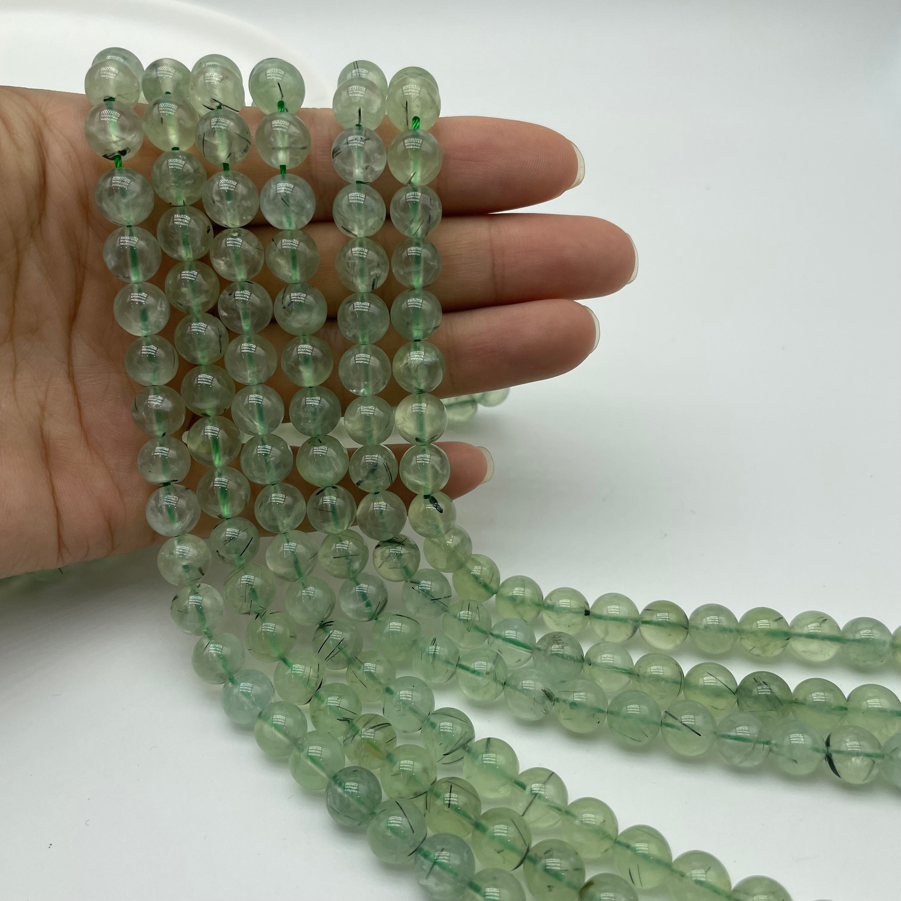 Prehnite Beads Strands