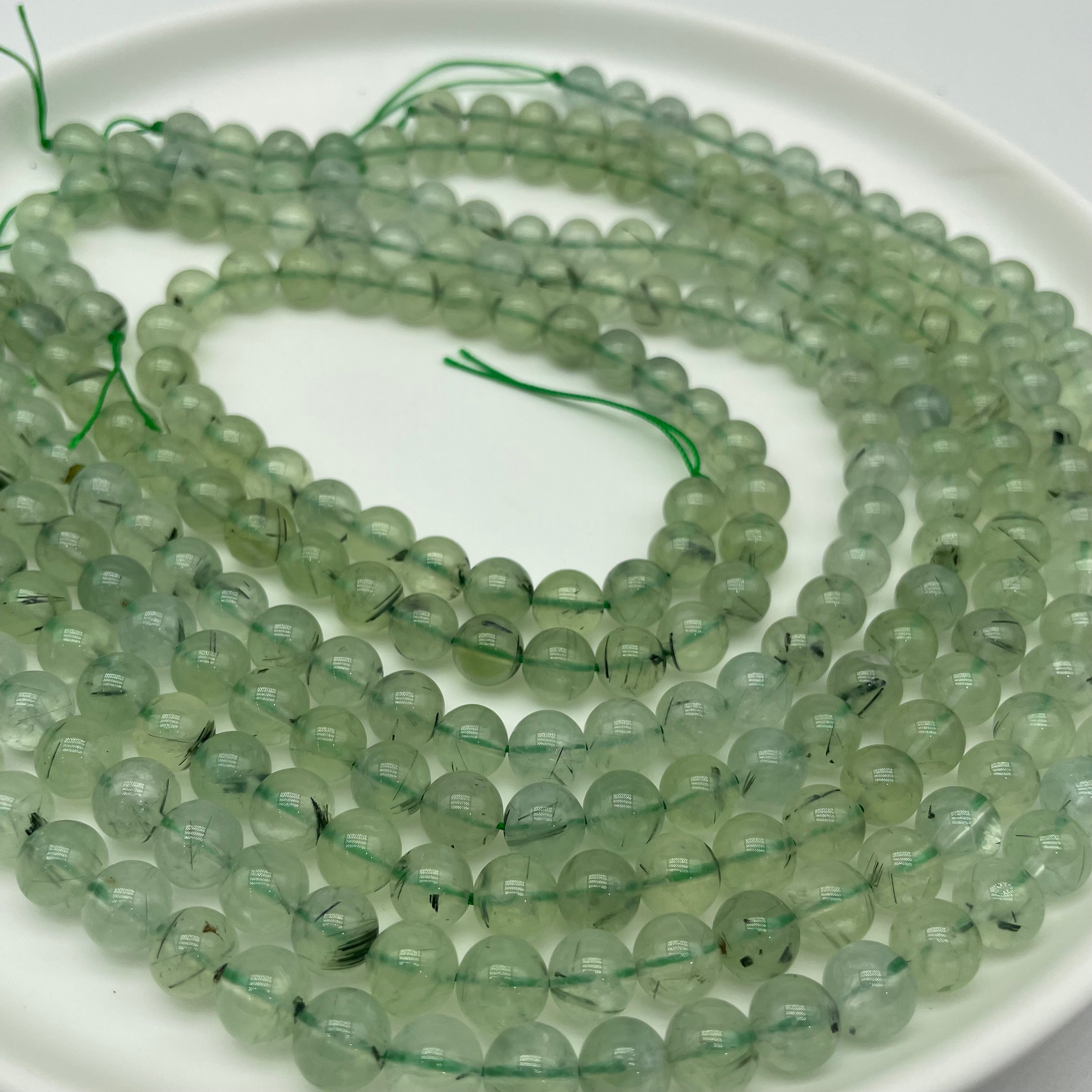 Prehnite Beads Strands