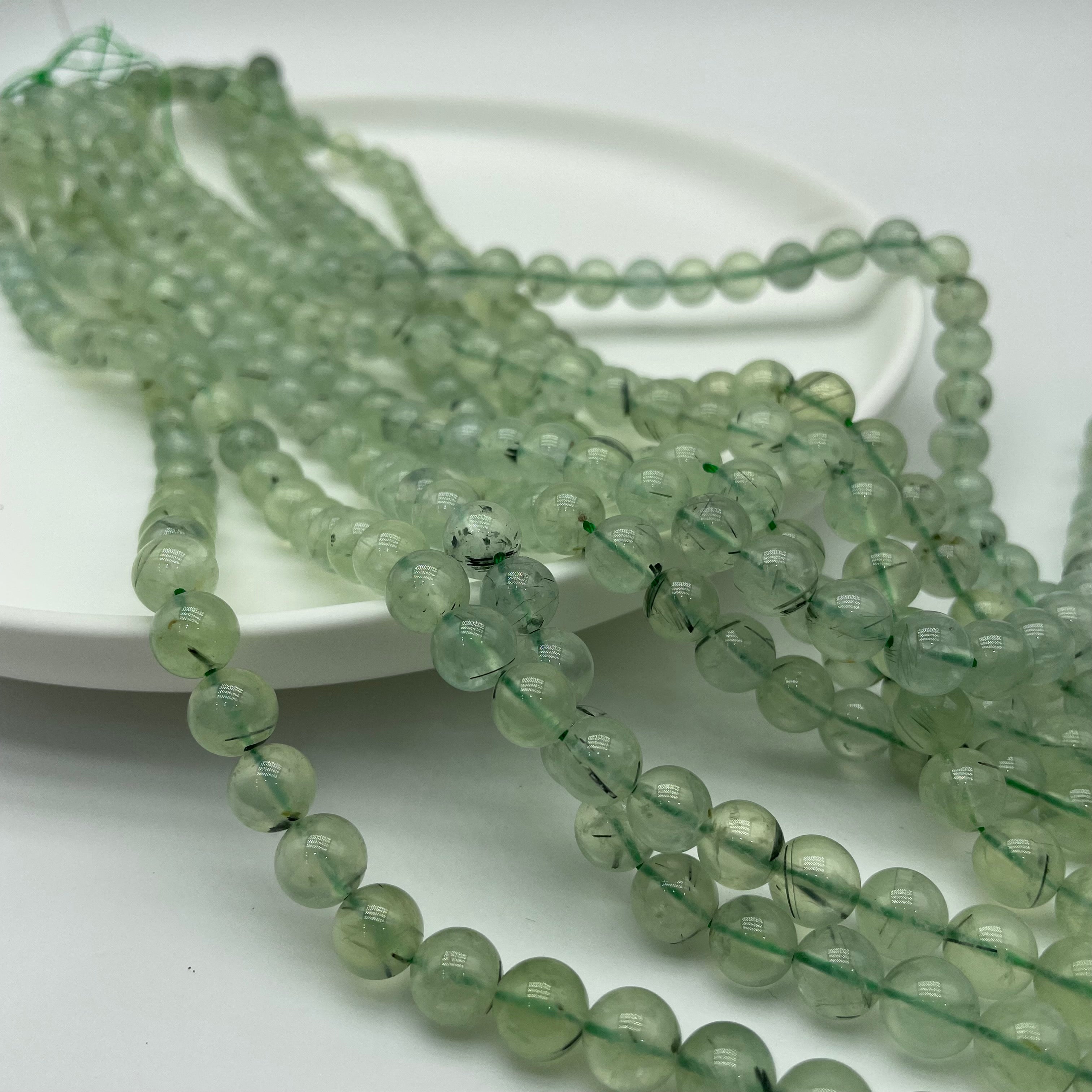 Prehnite Beads Strands