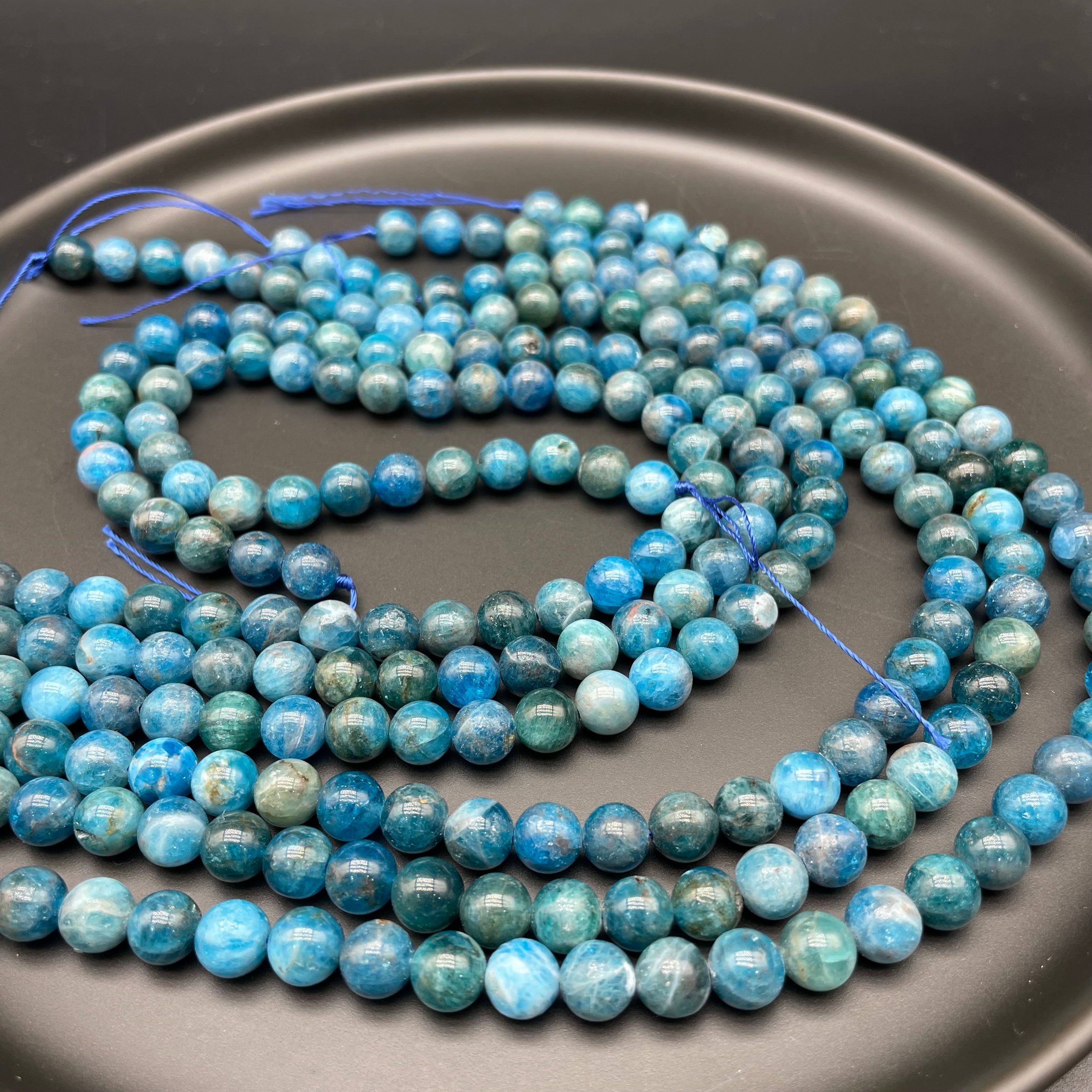 Blue Apatite Beads Strands