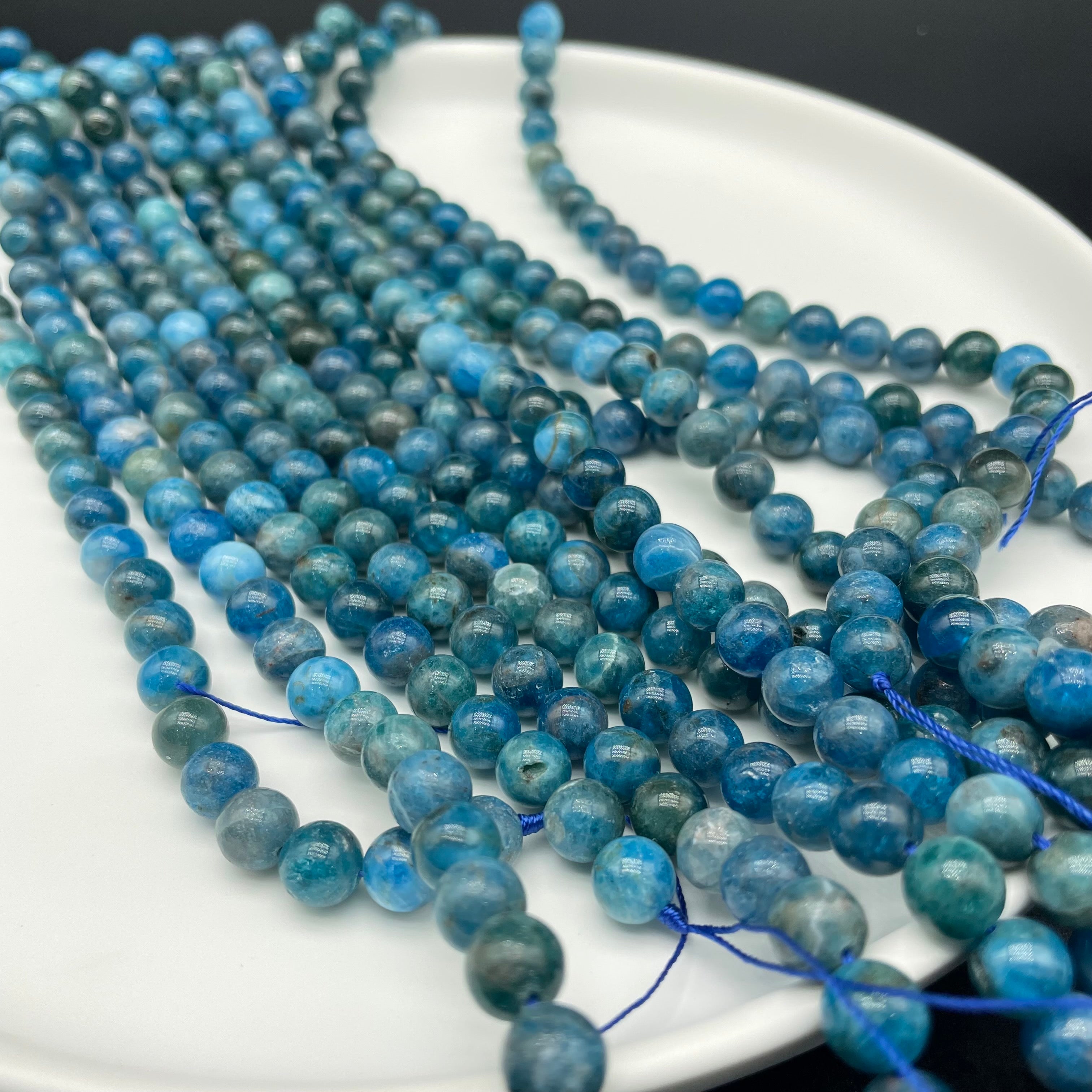Blue Apatite Beads Strands