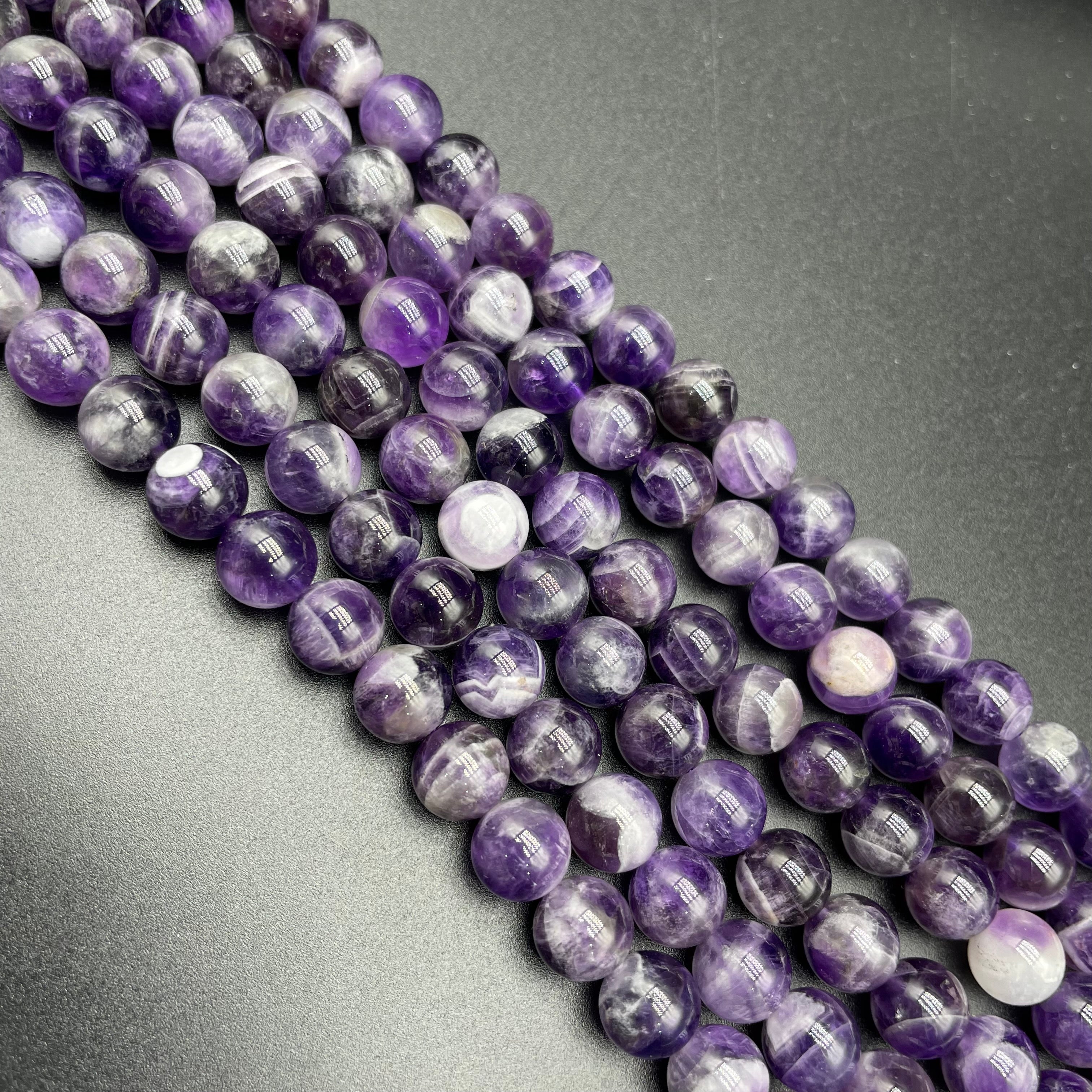 Chevron Amethyst Beads Strands