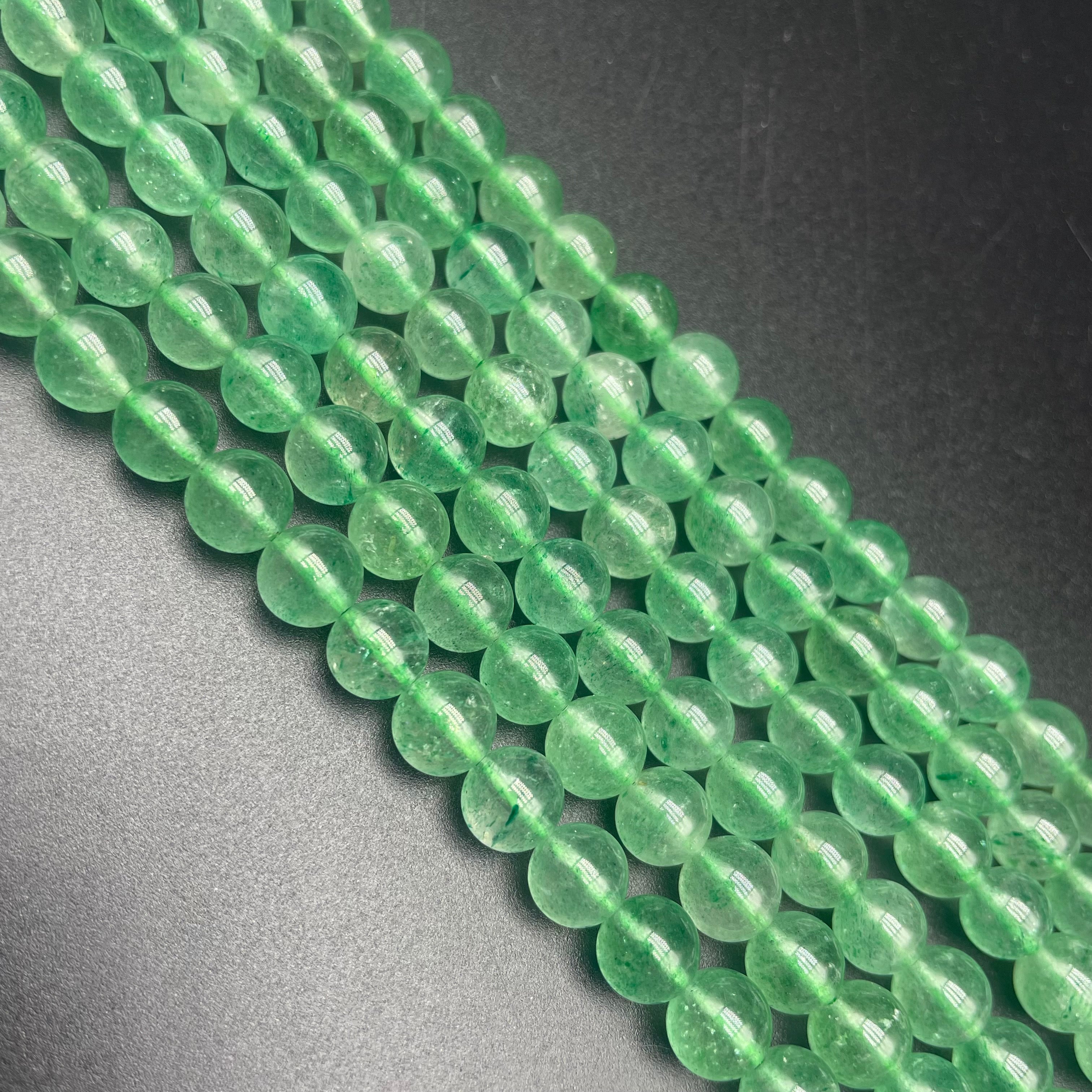 Green Strawberry Quartz Beads Strands