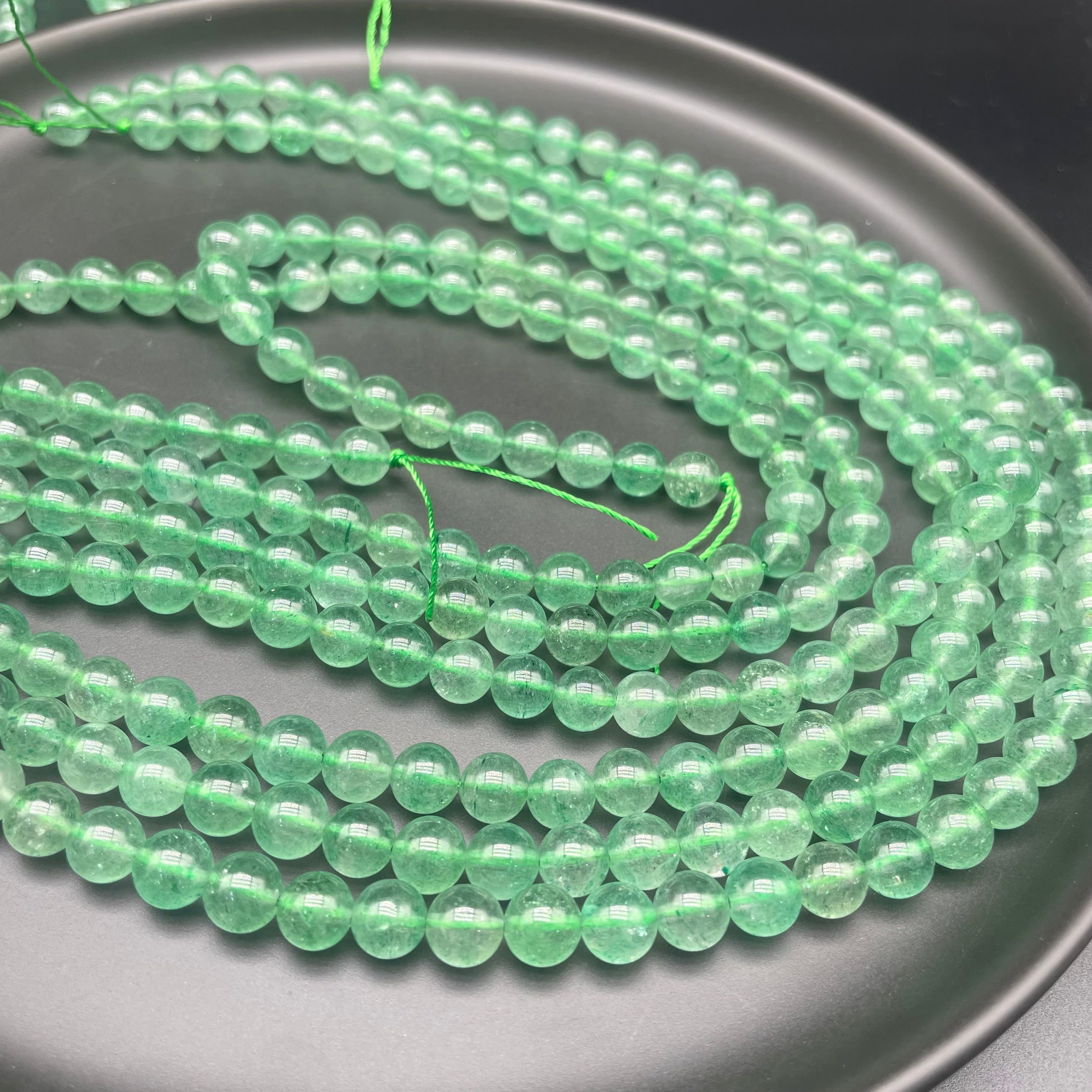 Green Strawberry Quartz Beads Strands