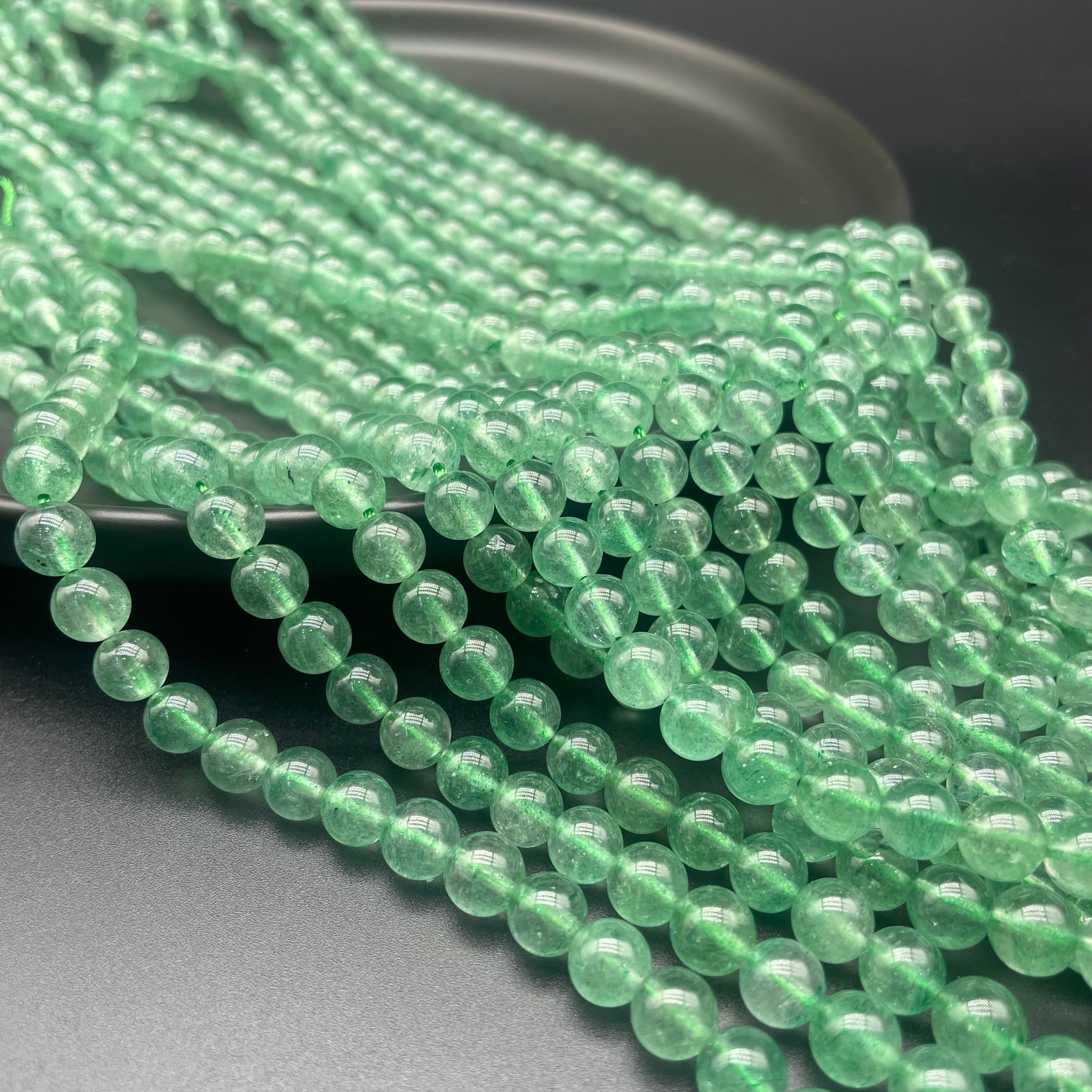 Green Strawberry Quartz Beads Strands
