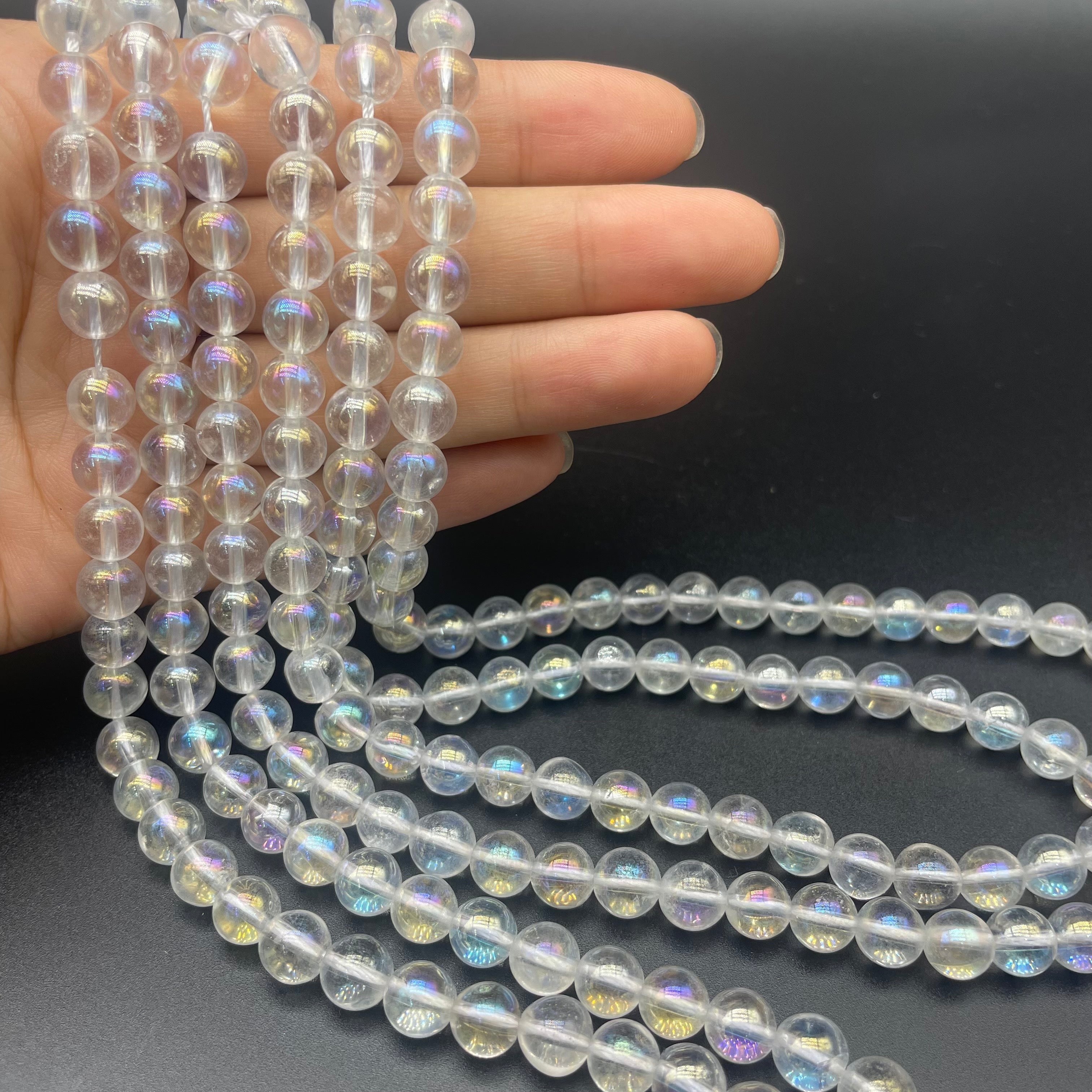 Aura Clear Quartz Beads Strands