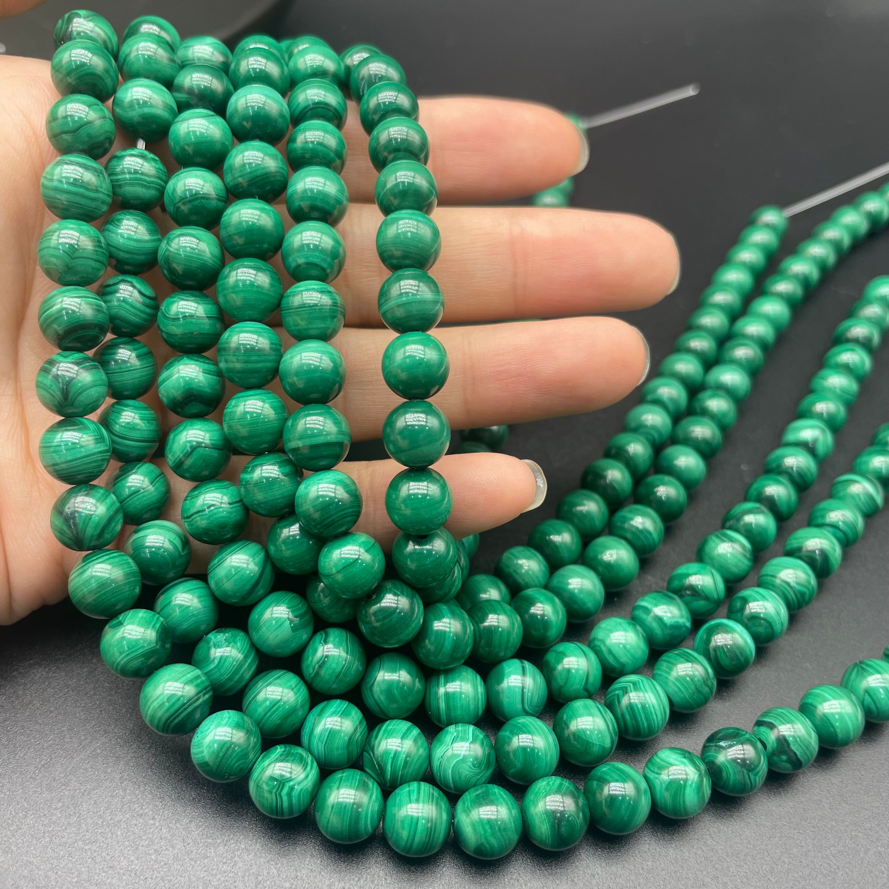 Malachite Beads Strands