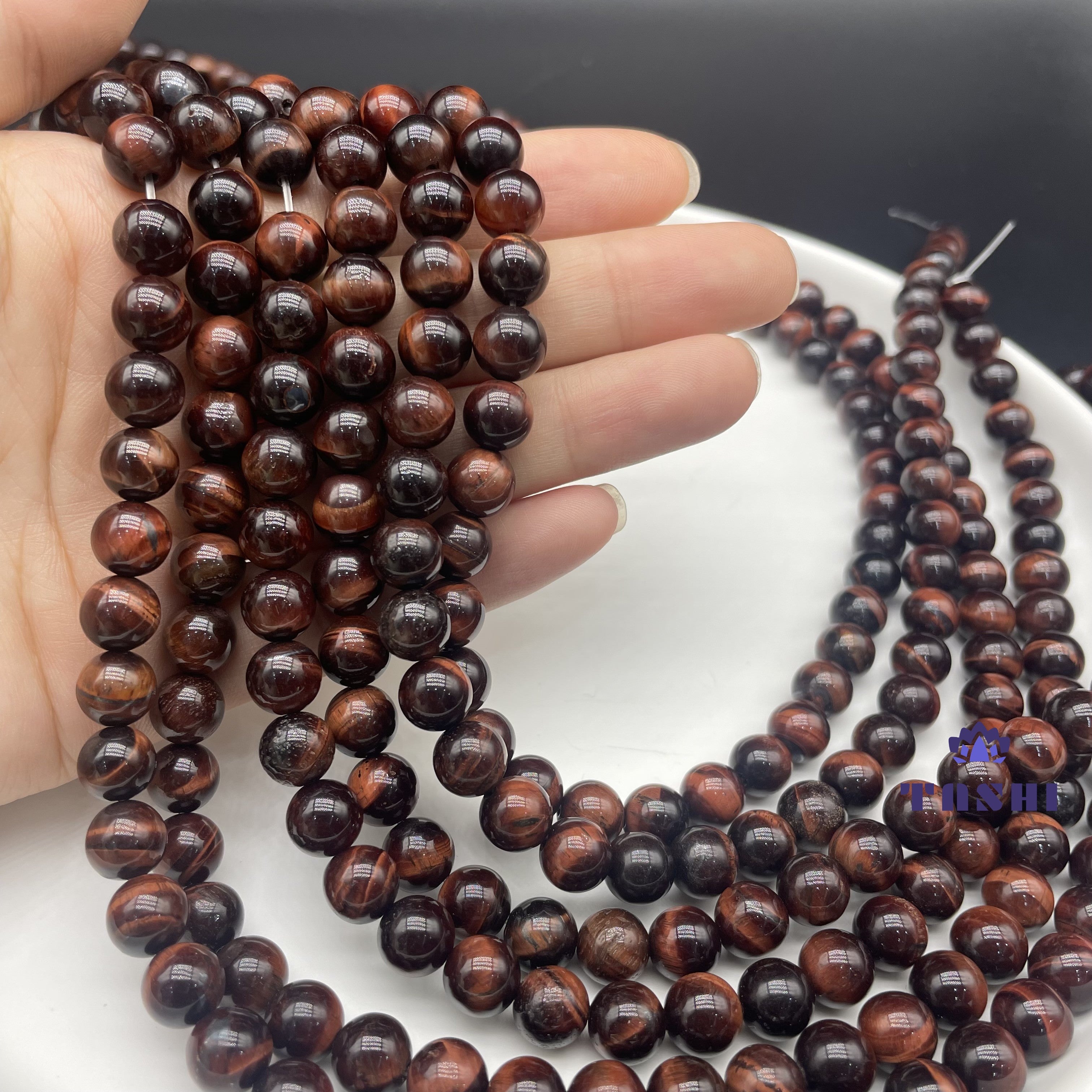 Red Tiger Eye Beads Strands