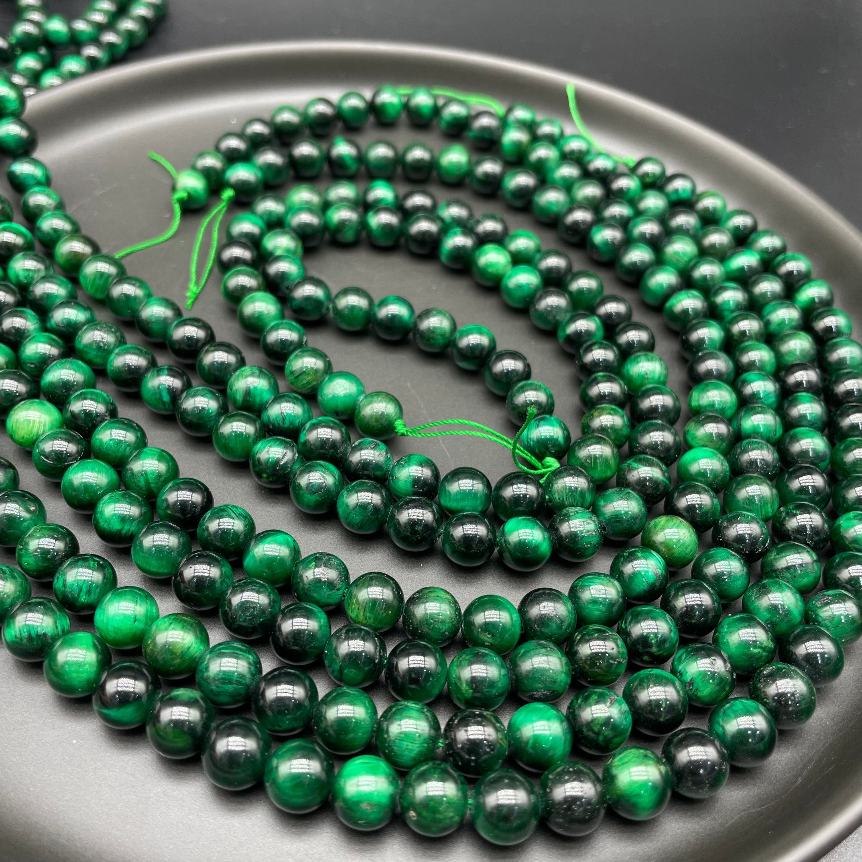 Green Tiger Eye Beads Strands