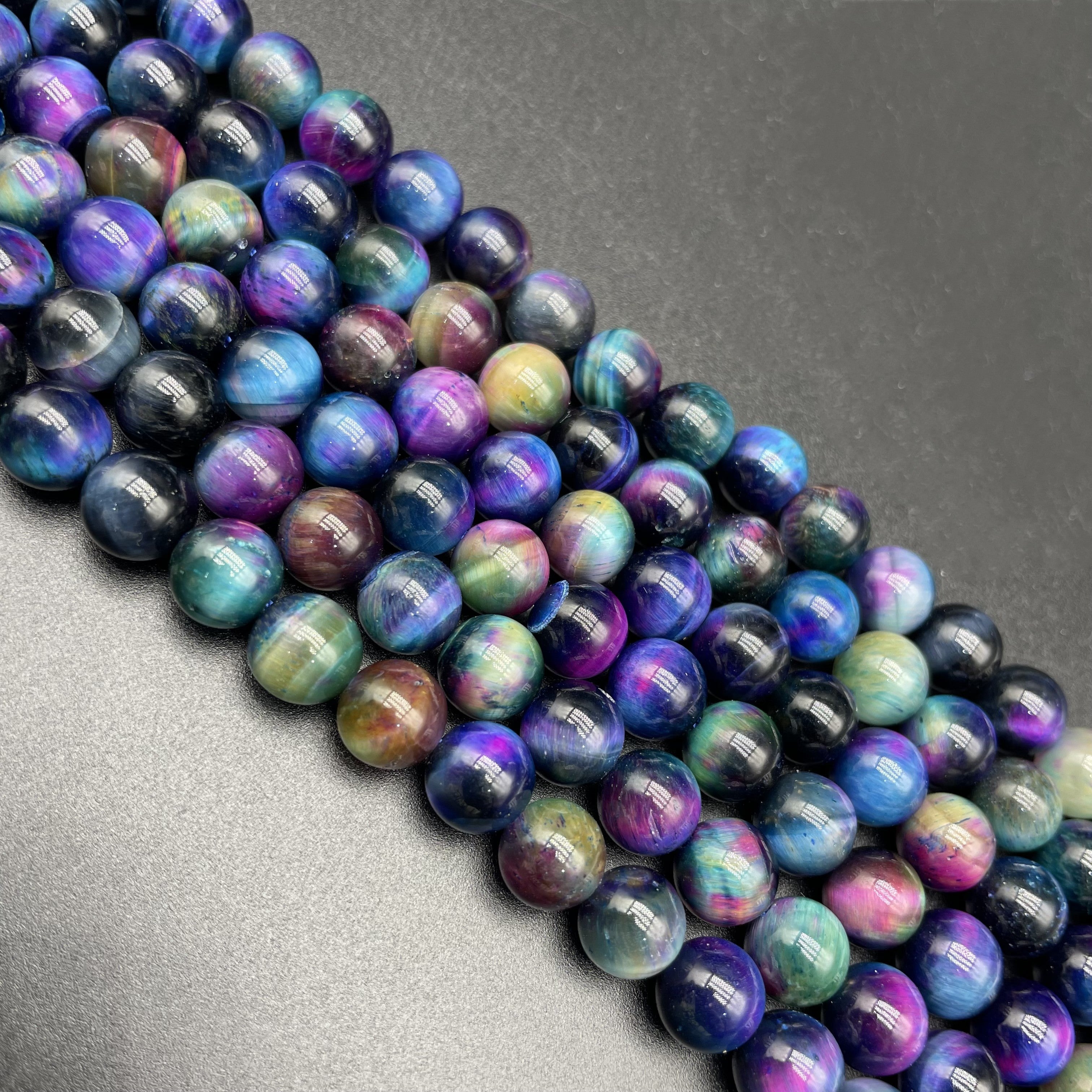 Blue Galaxy Tiger Eye Beads Strands