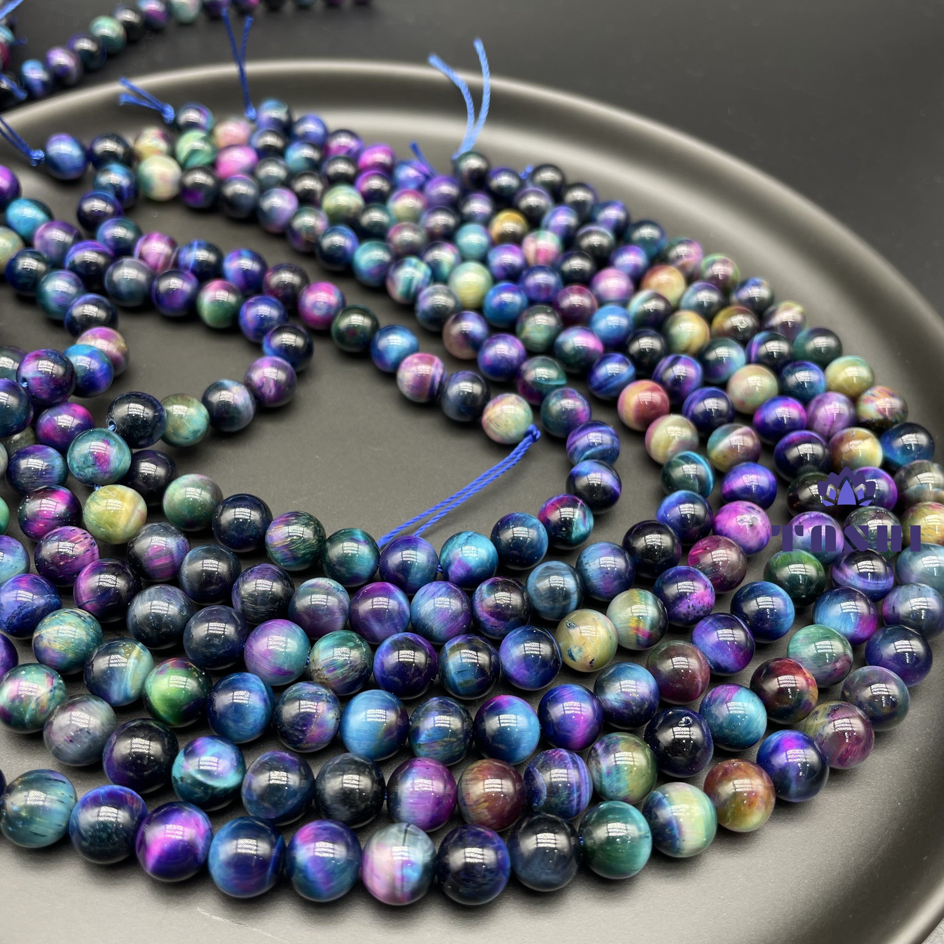 Blue Galaxy Tiger Eye Beads Strands