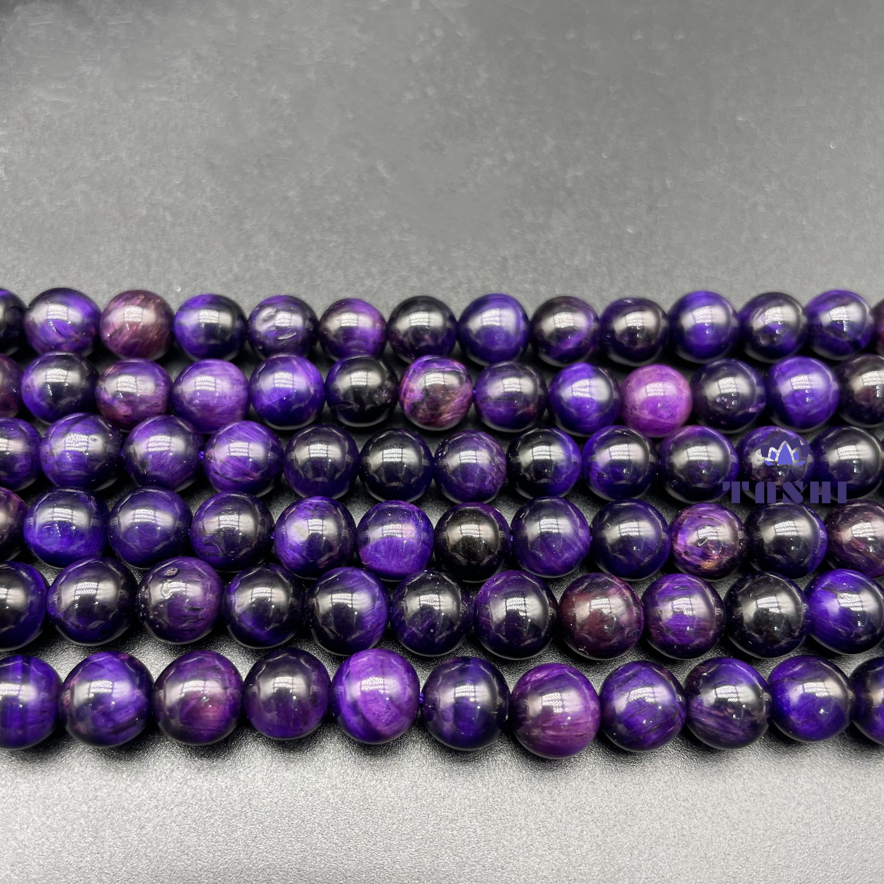Purple Tiger Eye Beads Strands