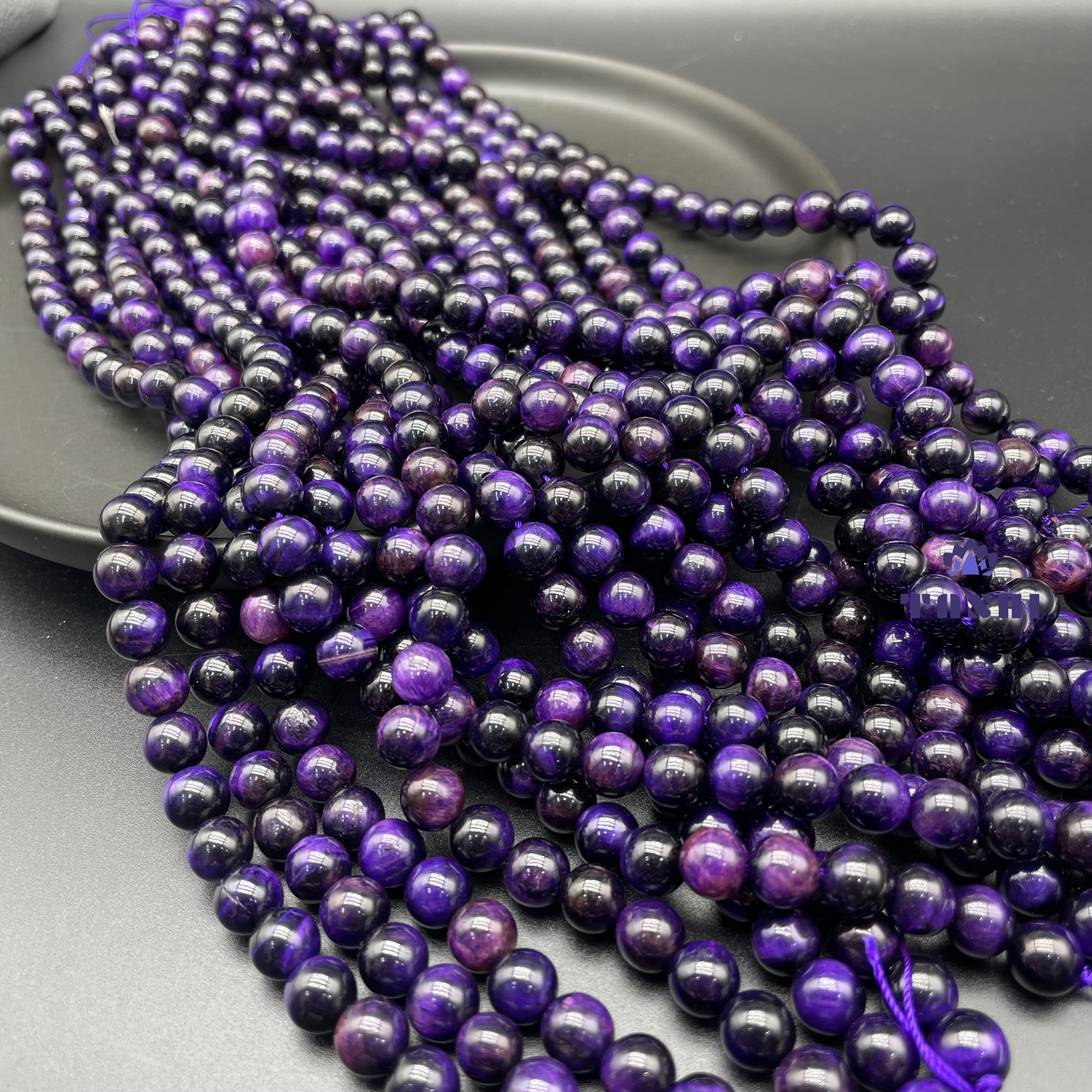 Purple Tiger Eye Beads Strands