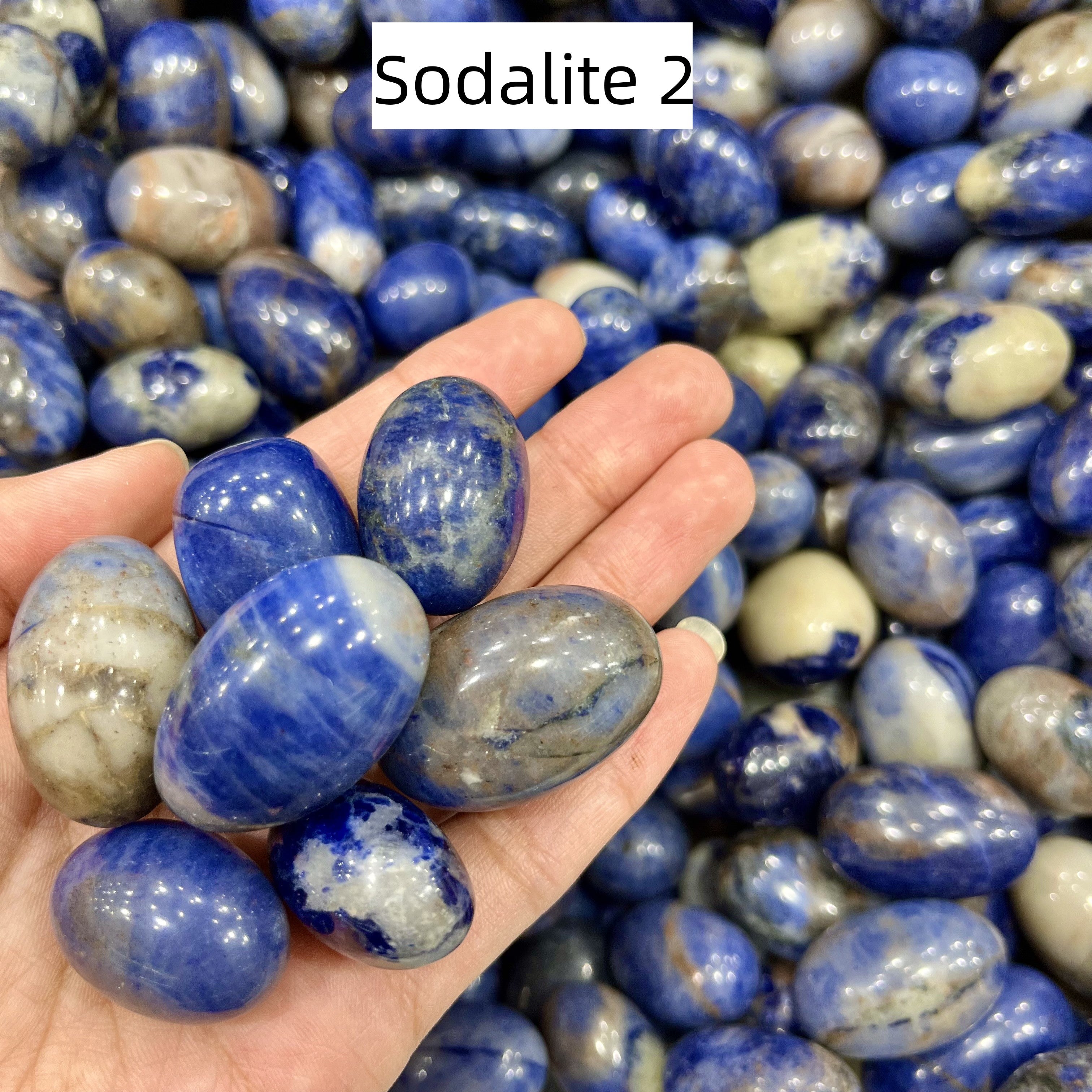 Sodalite Tumbles Natural Crystal Confetti Healing Energy