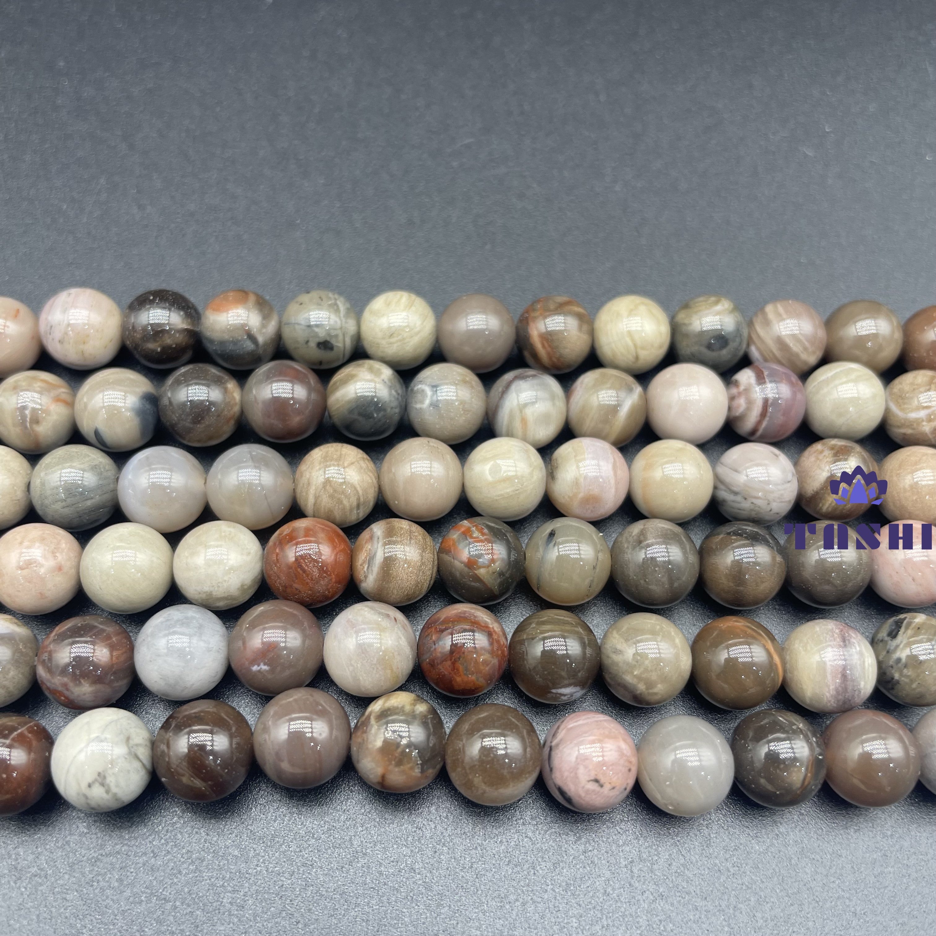 Petrified Wood Beads Strands