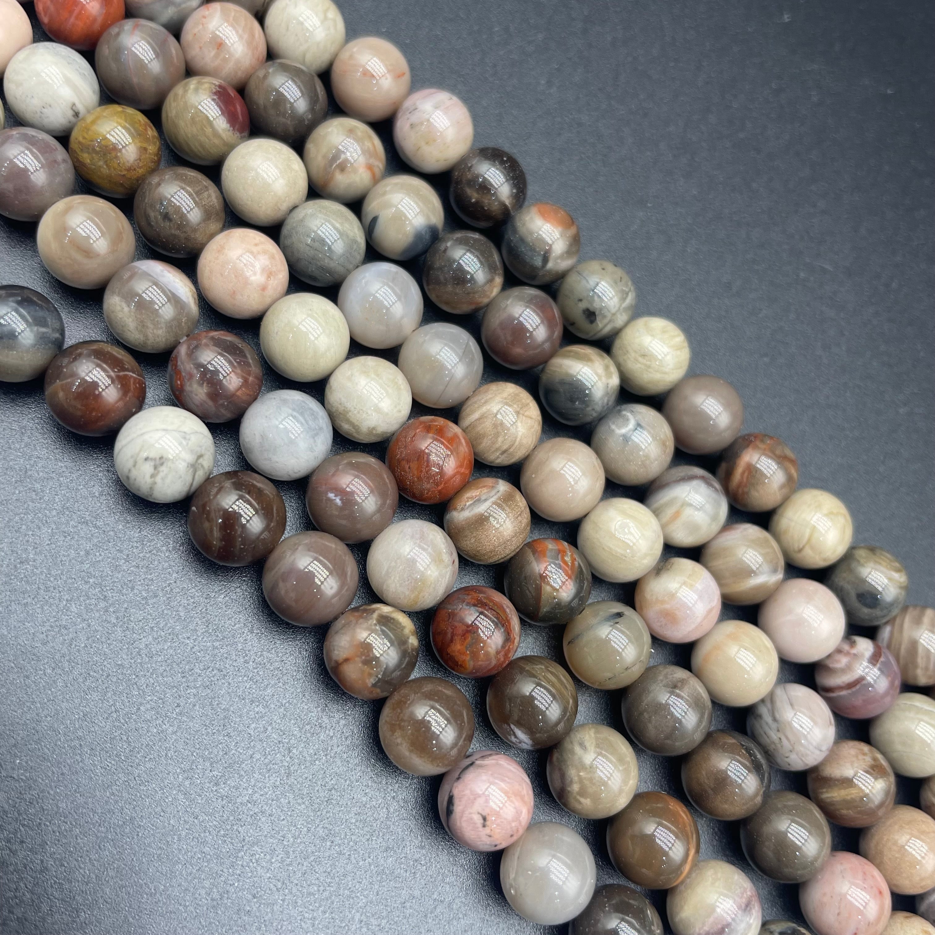 Petrified Wood Beads Strands