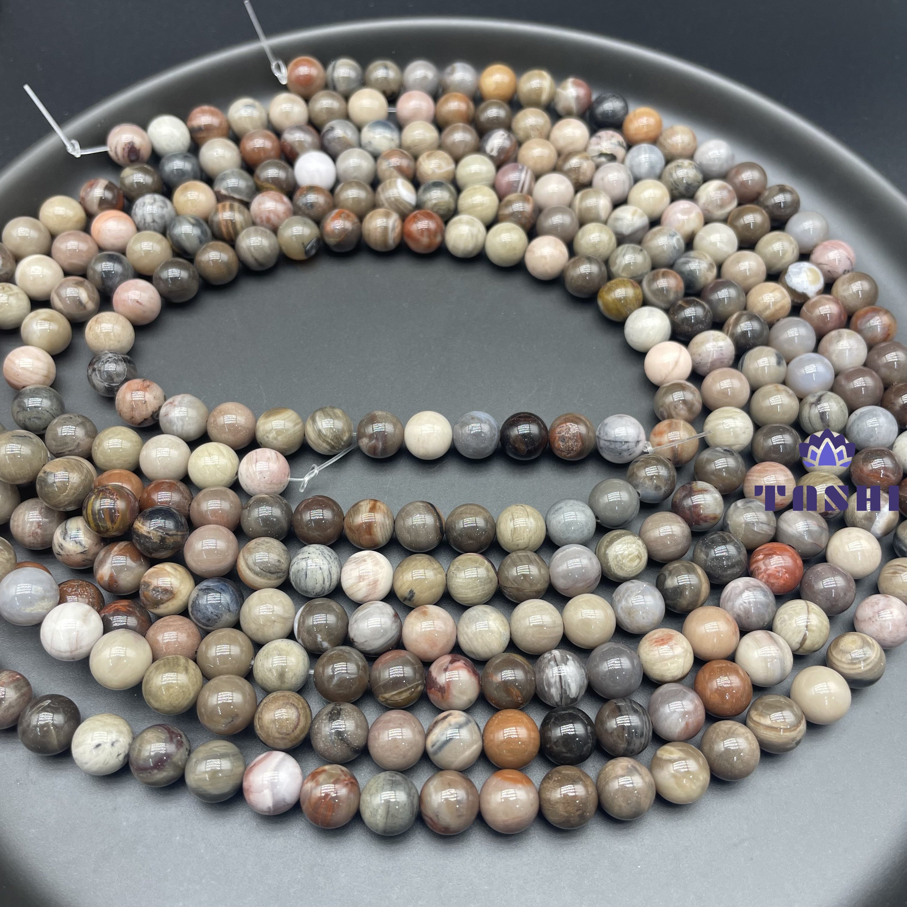 Petrified Wood Beads Strands