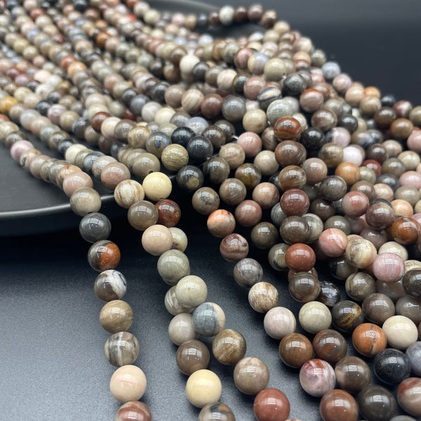 Petrified Wood Beads Strands