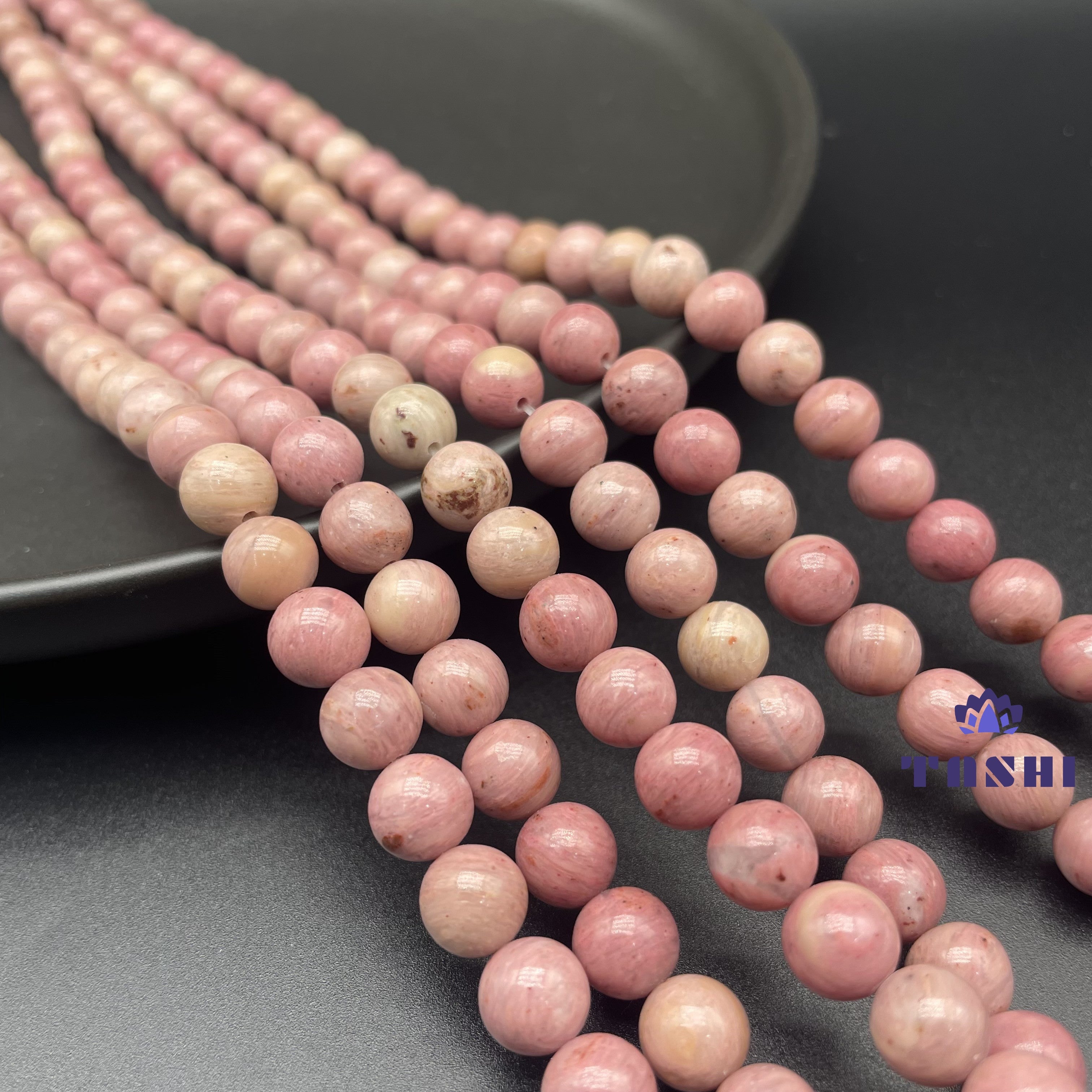Rose Wood Beads Strands