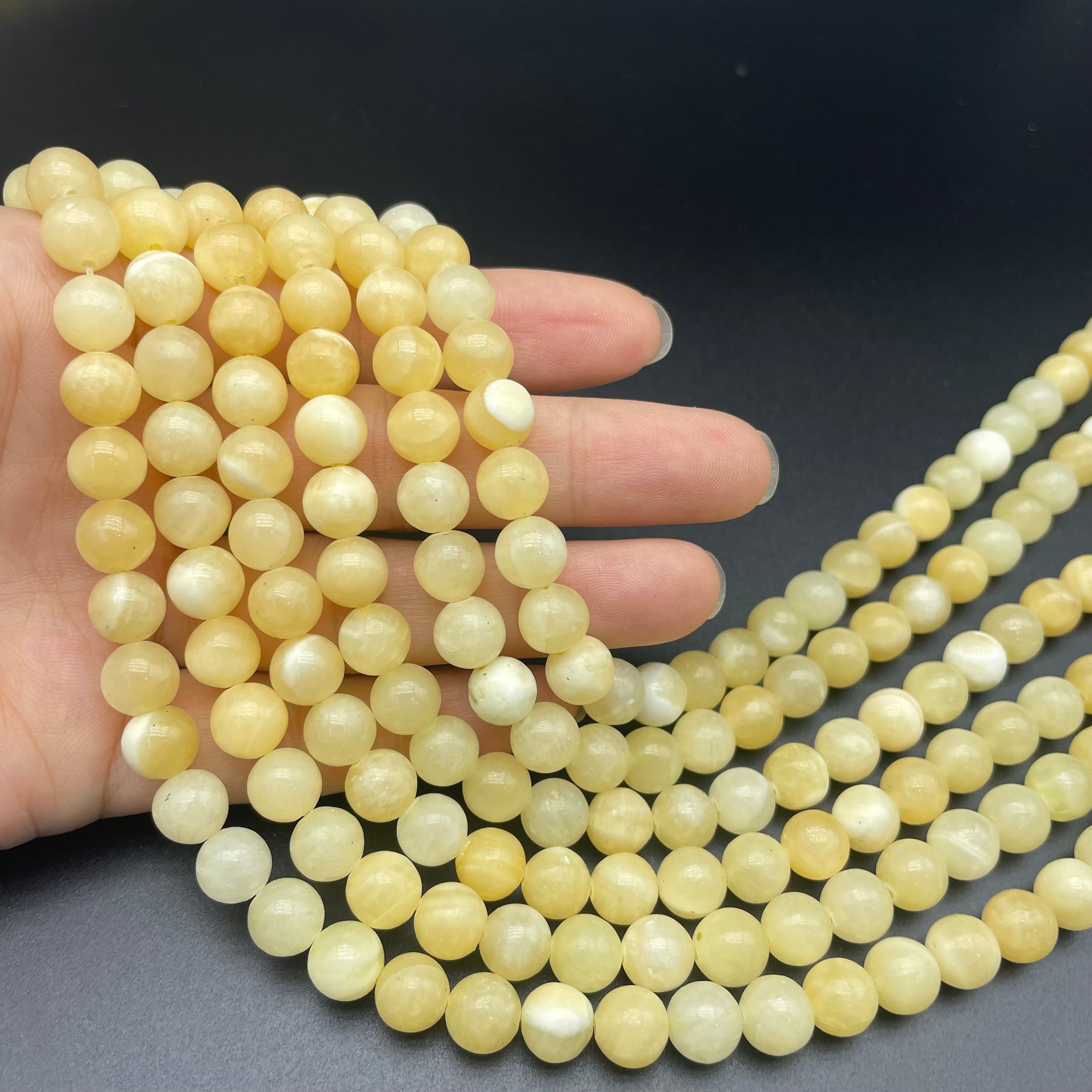 Yellow Calcite Beads Strands