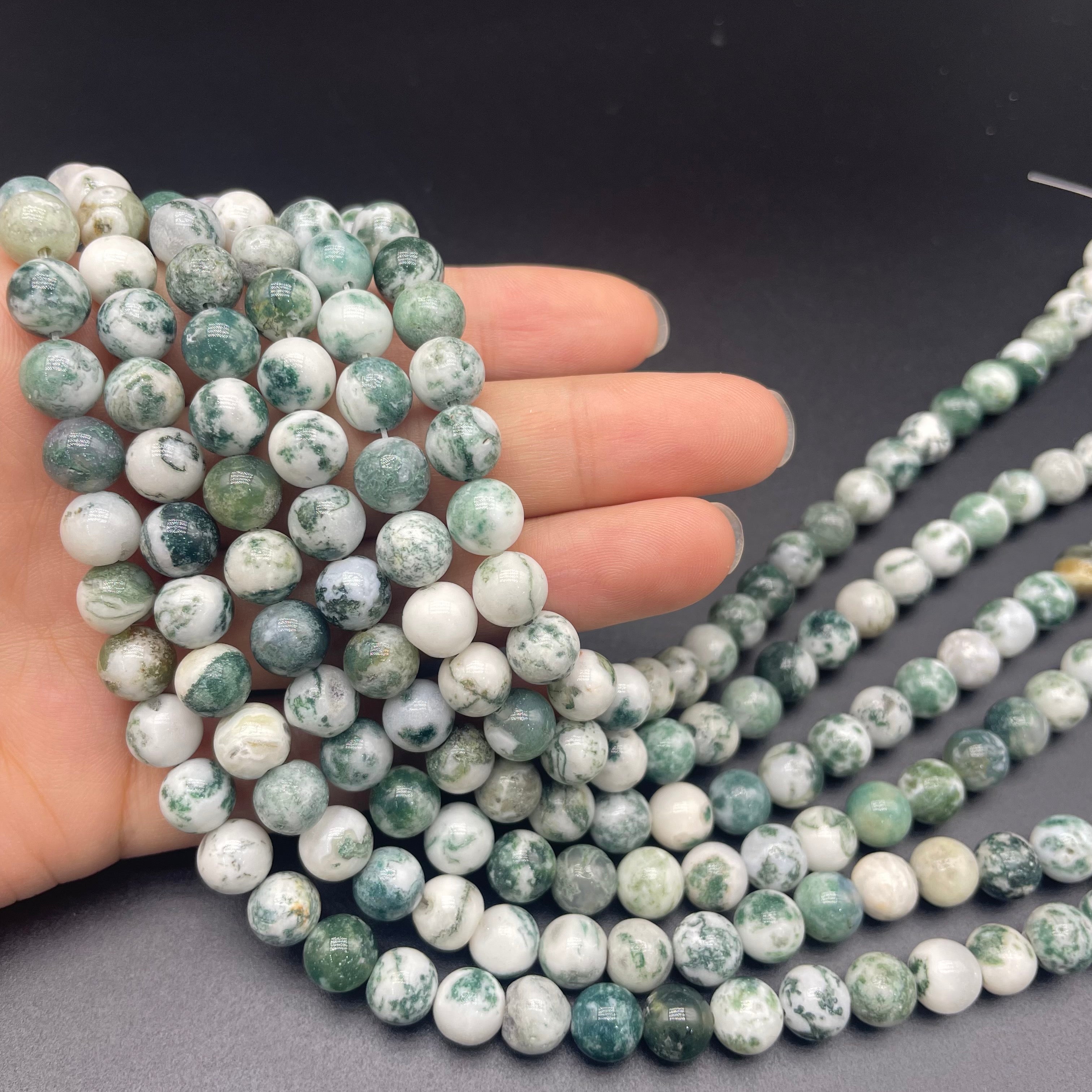Moss Agate Beads Strands