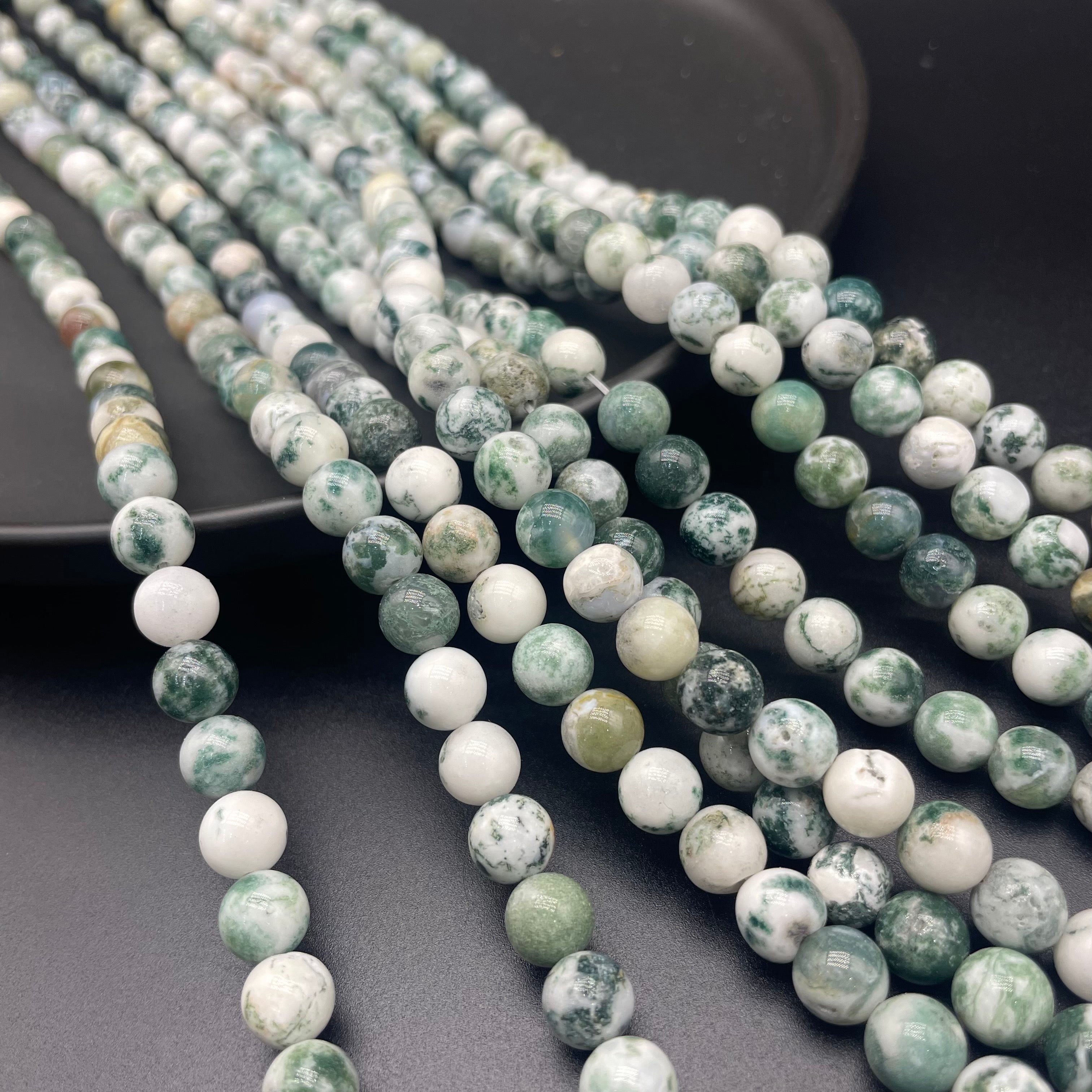 Moss Agate Beads Strands