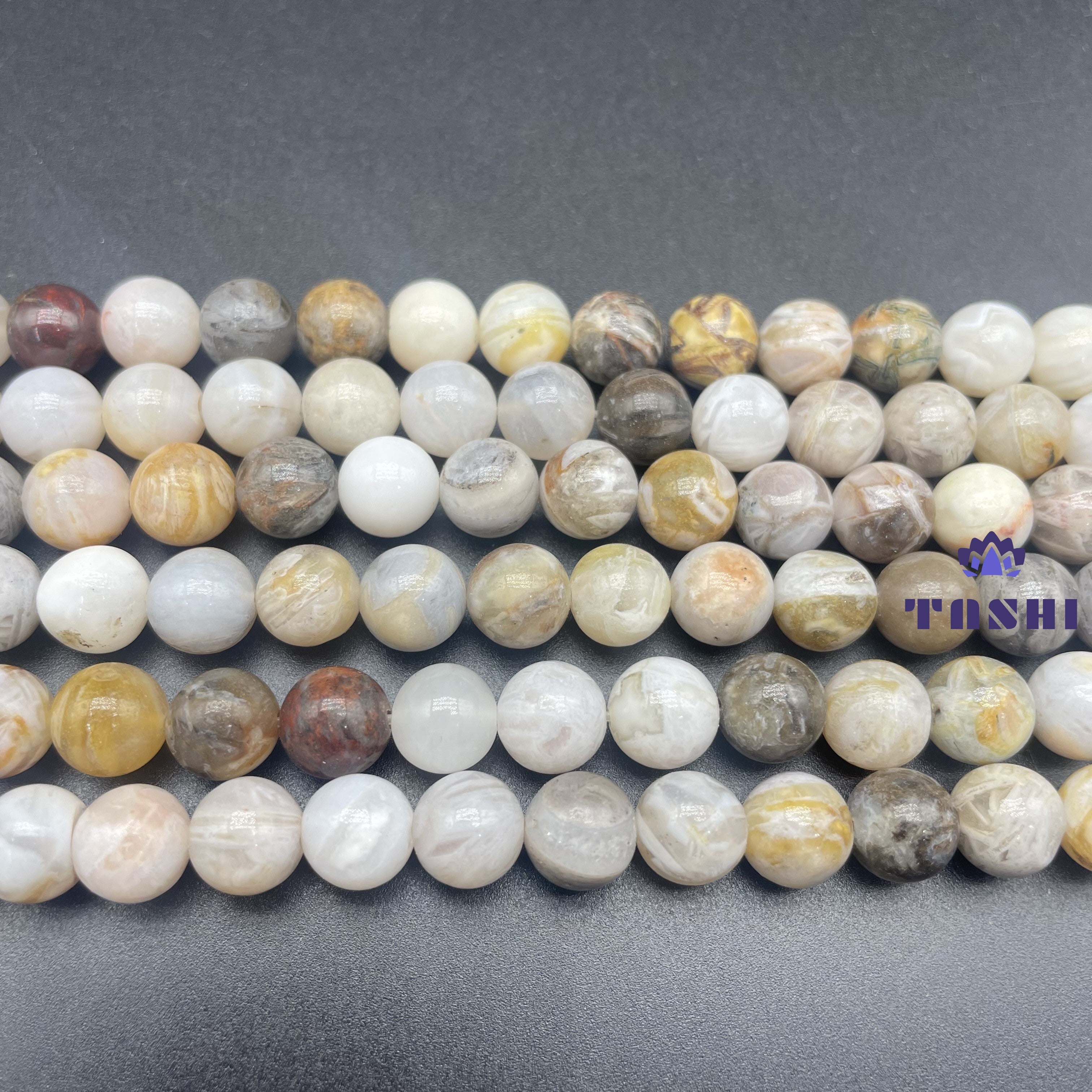 Bamboo Agate Beads Strand