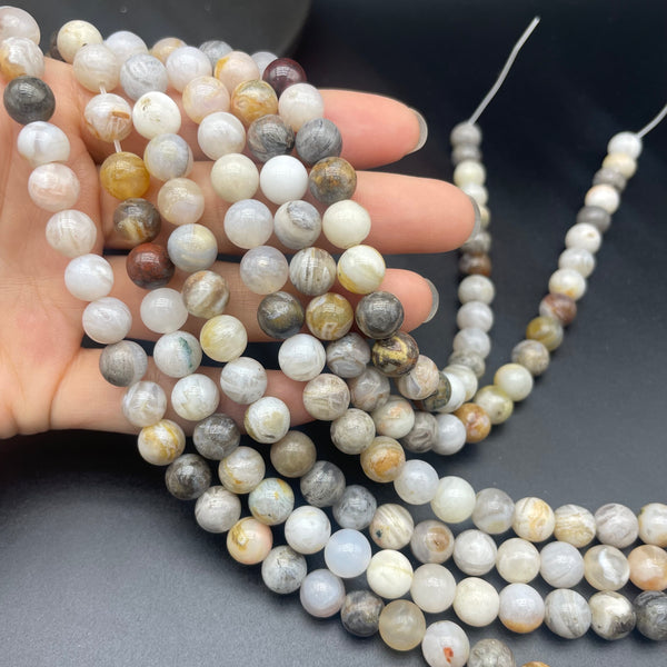 Bamboo Agate Beads Strand